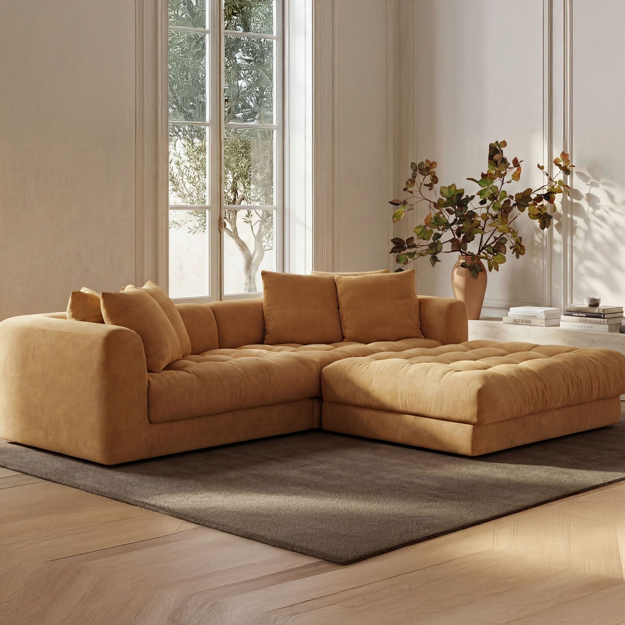 Davie – Ottoman – Golden Yellow