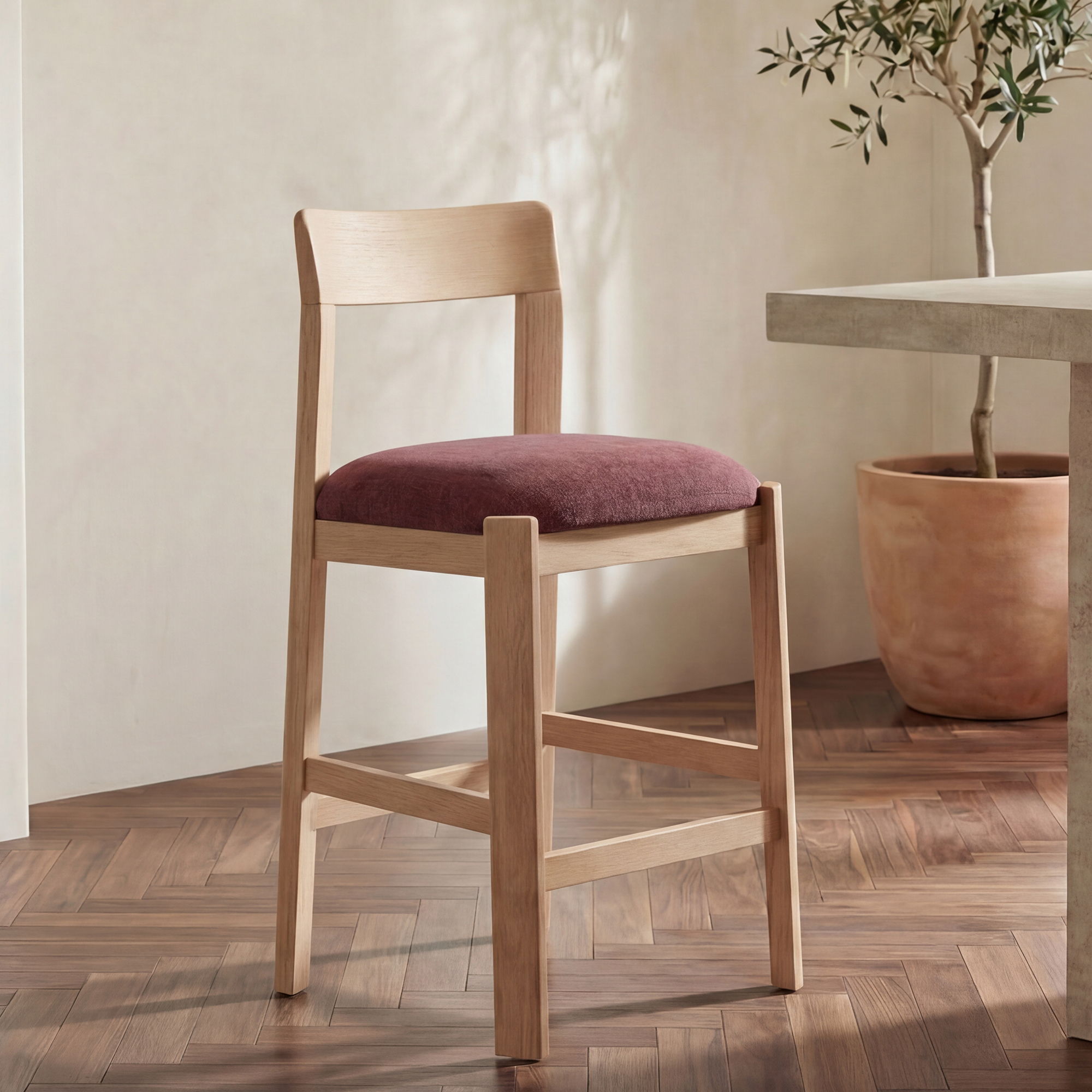 Oli - Counter Stool - Berry / Purple - Image 1
