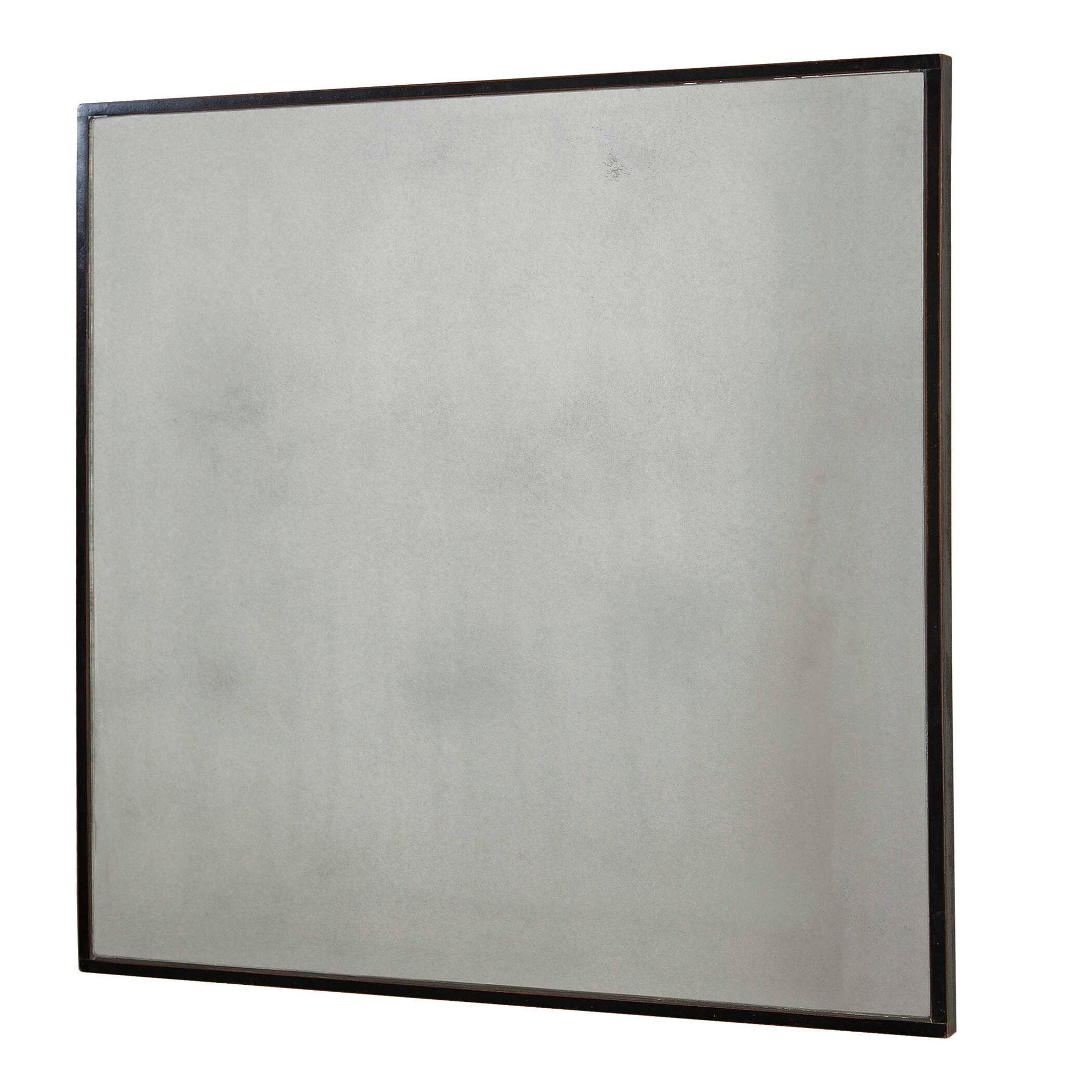 Matty Squares - Antiqued Square Mirrors (Set of 2) - Black - Image 3