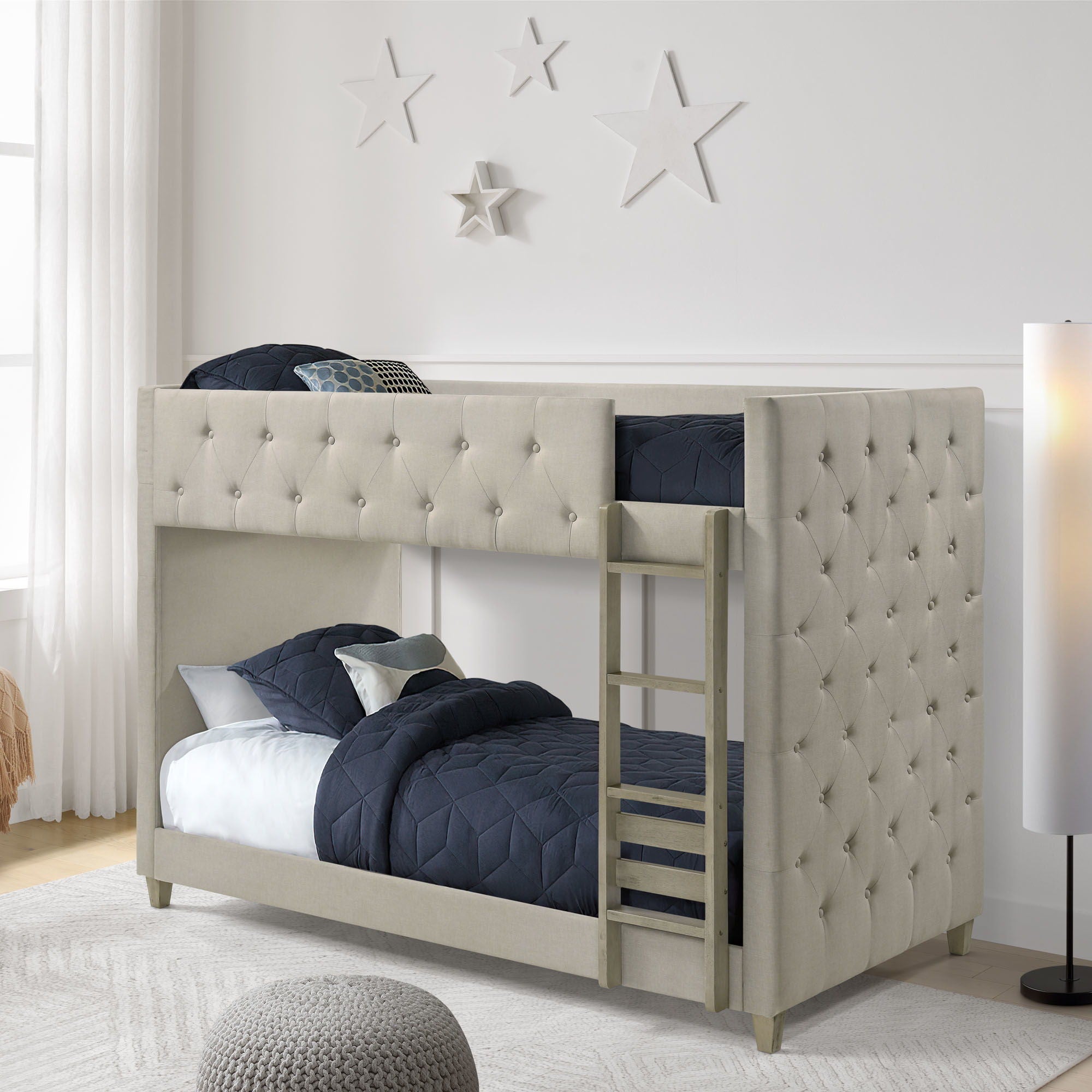 Addyson - Twin Over Twin Bunk - Fog - Image 2