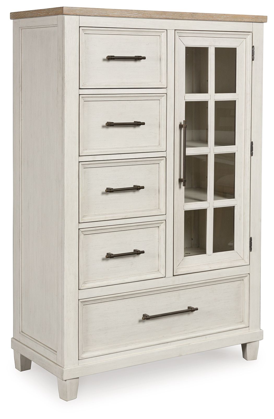 Shaybrock – Door Chest – Antique White / Brown