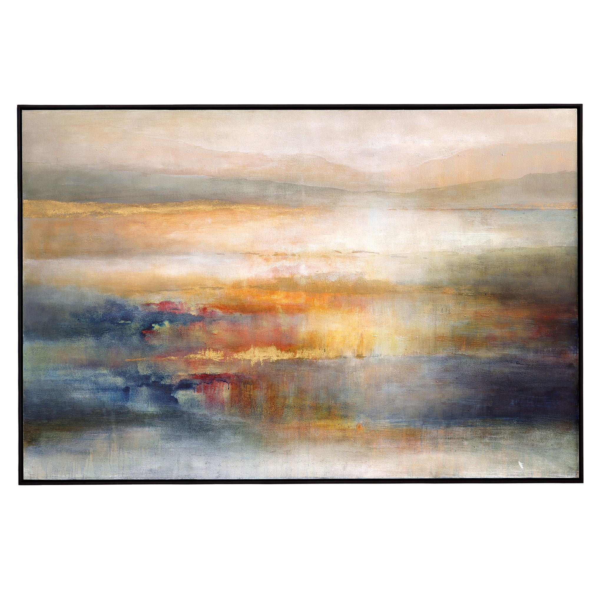 Seafaring Dusk – Hand Painted Abstract Art – Beige