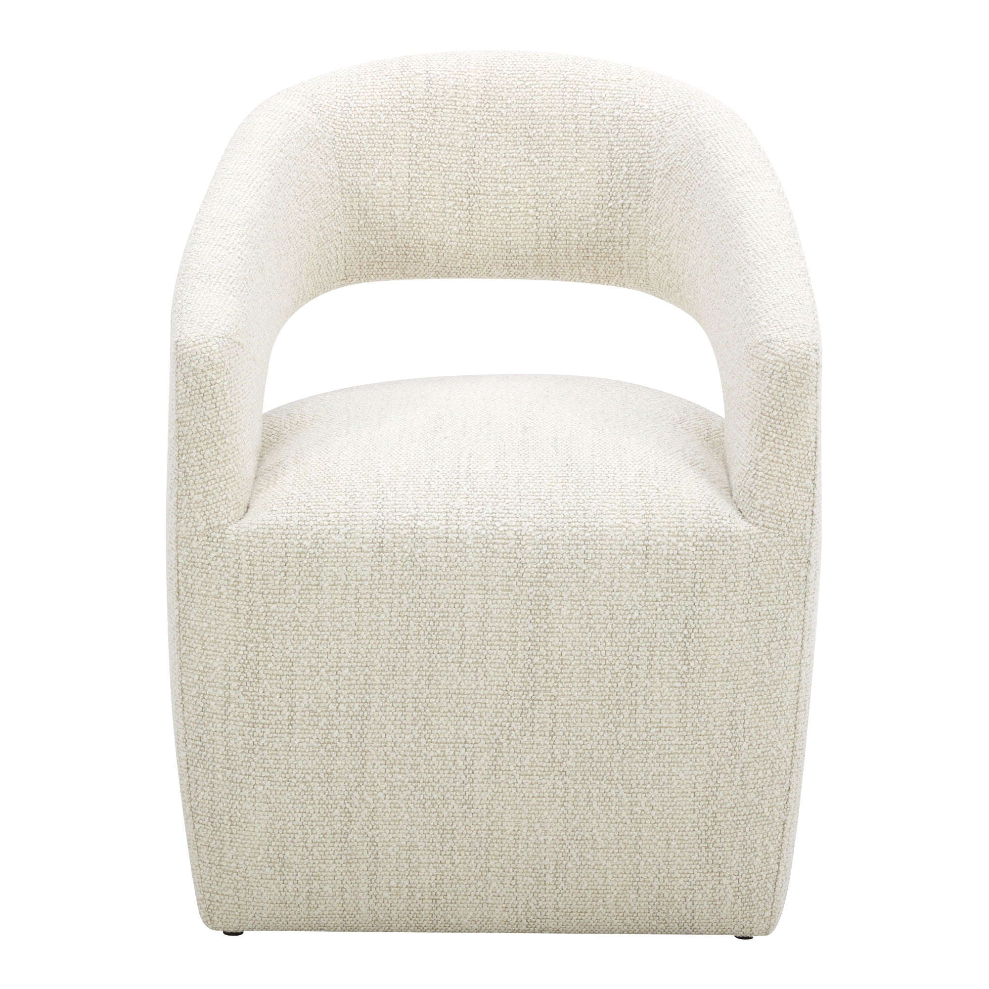 Barrow – Rolling Dining Room Chair – White Mist