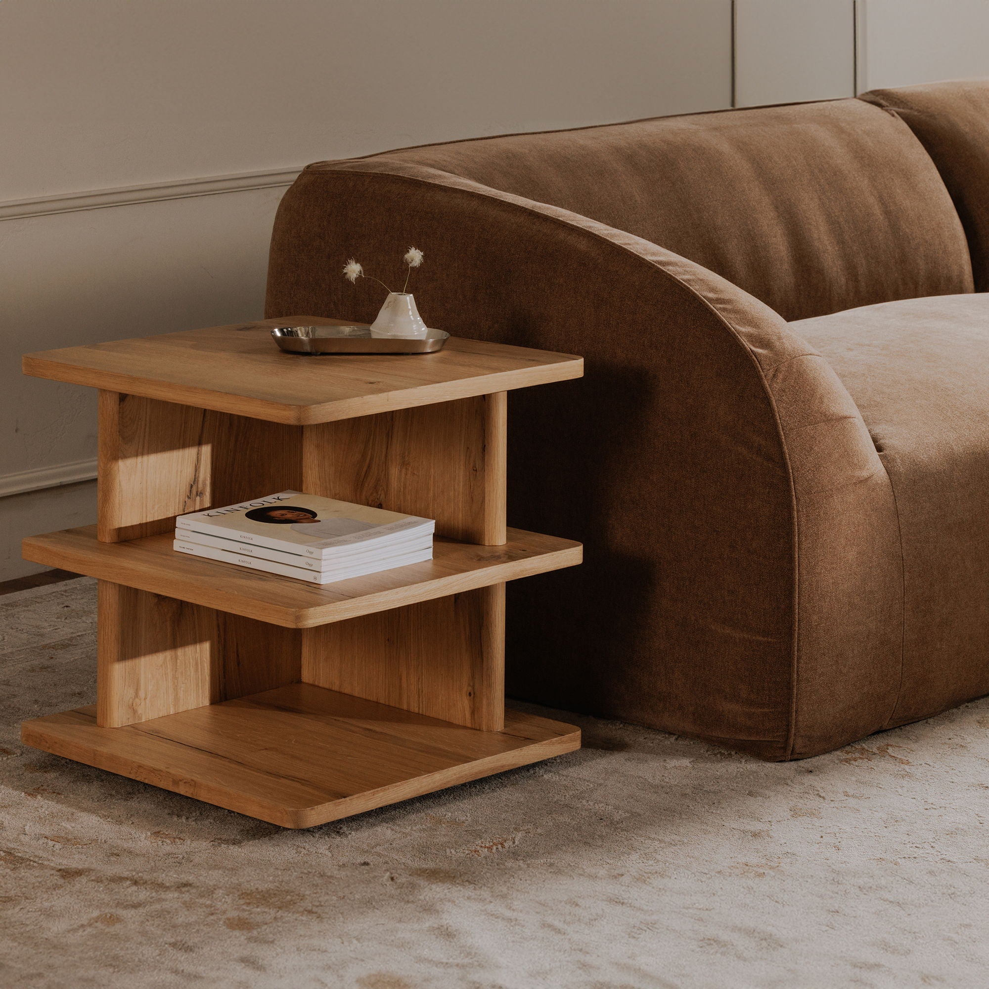 Casey - Side Table - Light Brown - Image 2