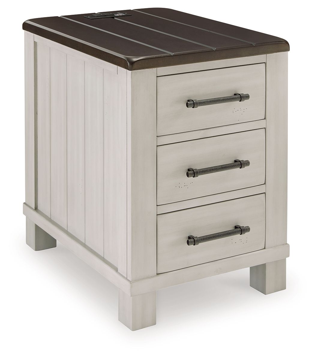 Darborn - Chair Side End Table - Gray / Brown - Image 1