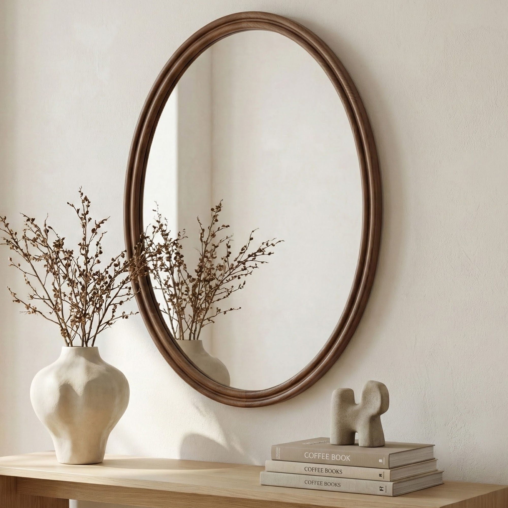 Alcott - Accent Oval Mirror - Walnut - Image 3