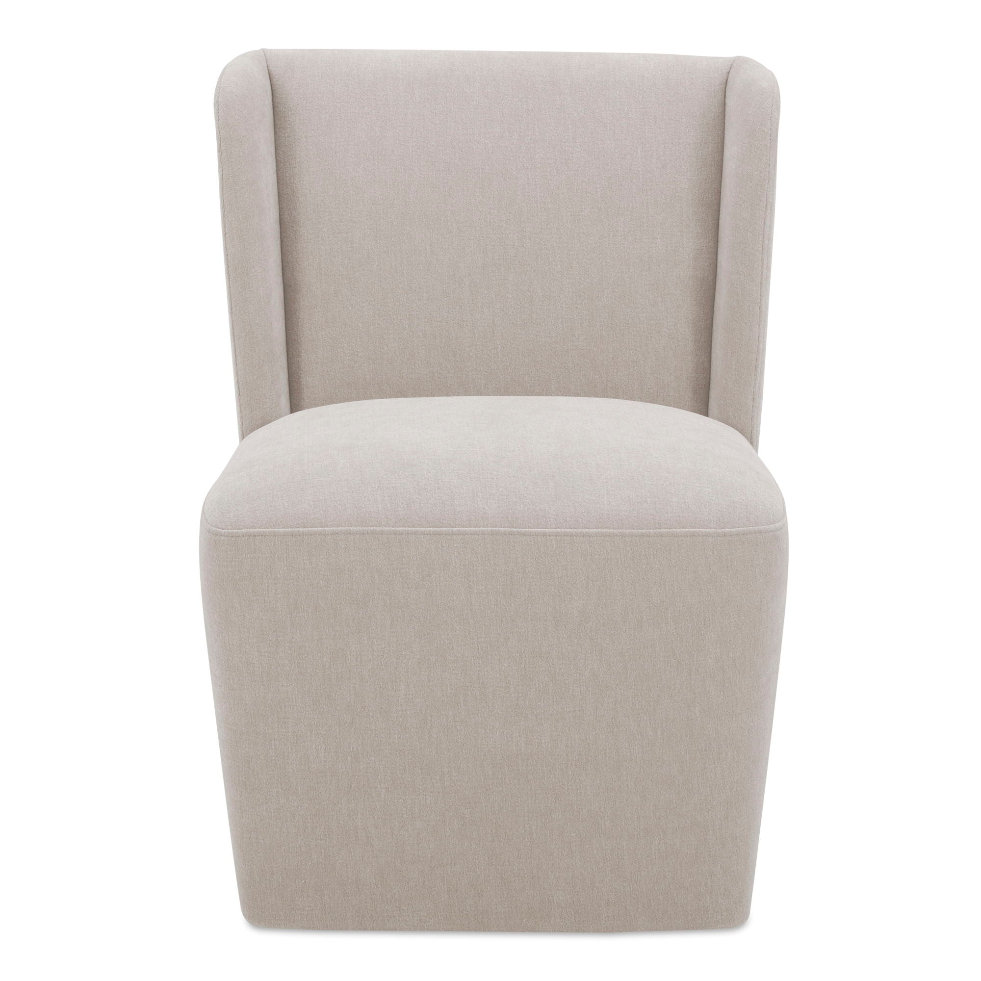 Cormac – Rolling Dining Chair – Warm Sand / Gray