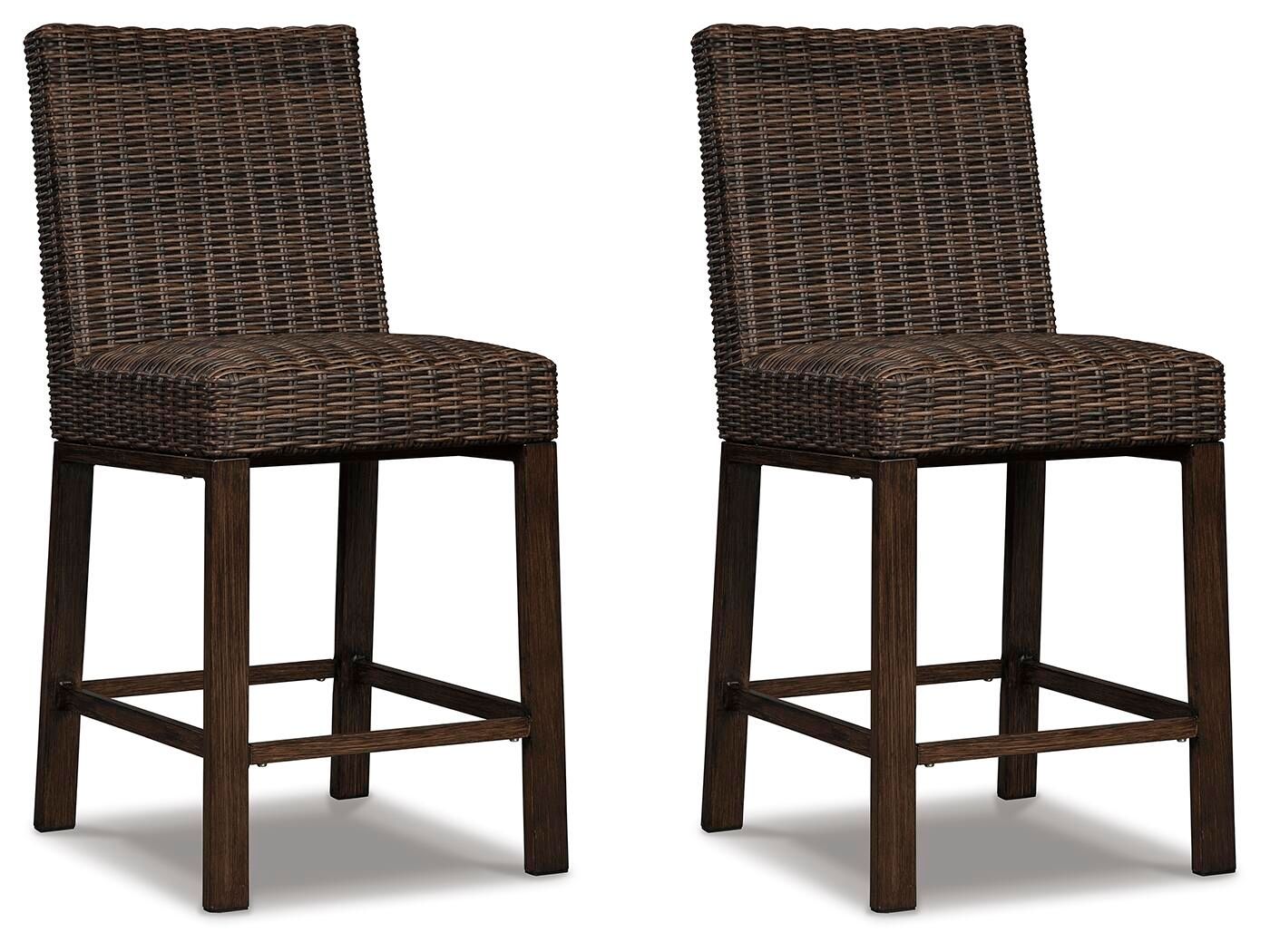 Paradise Trail – Barstool (Set of 2) – Medium Brown