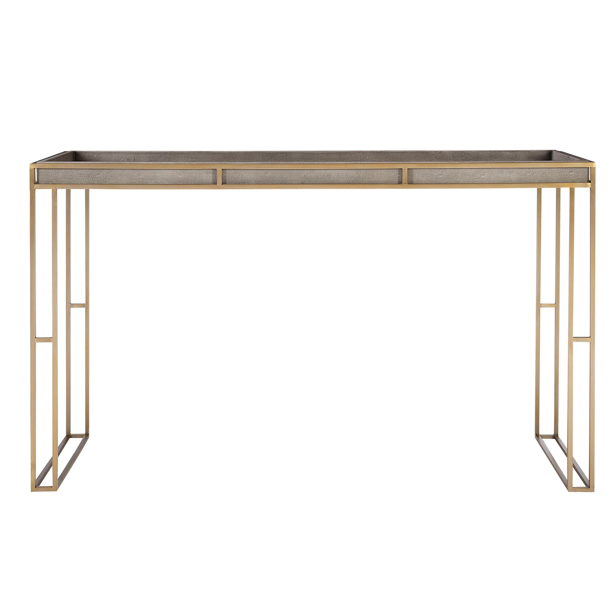 Cardew – Modern Console Table – Pearl Silver & Gold
