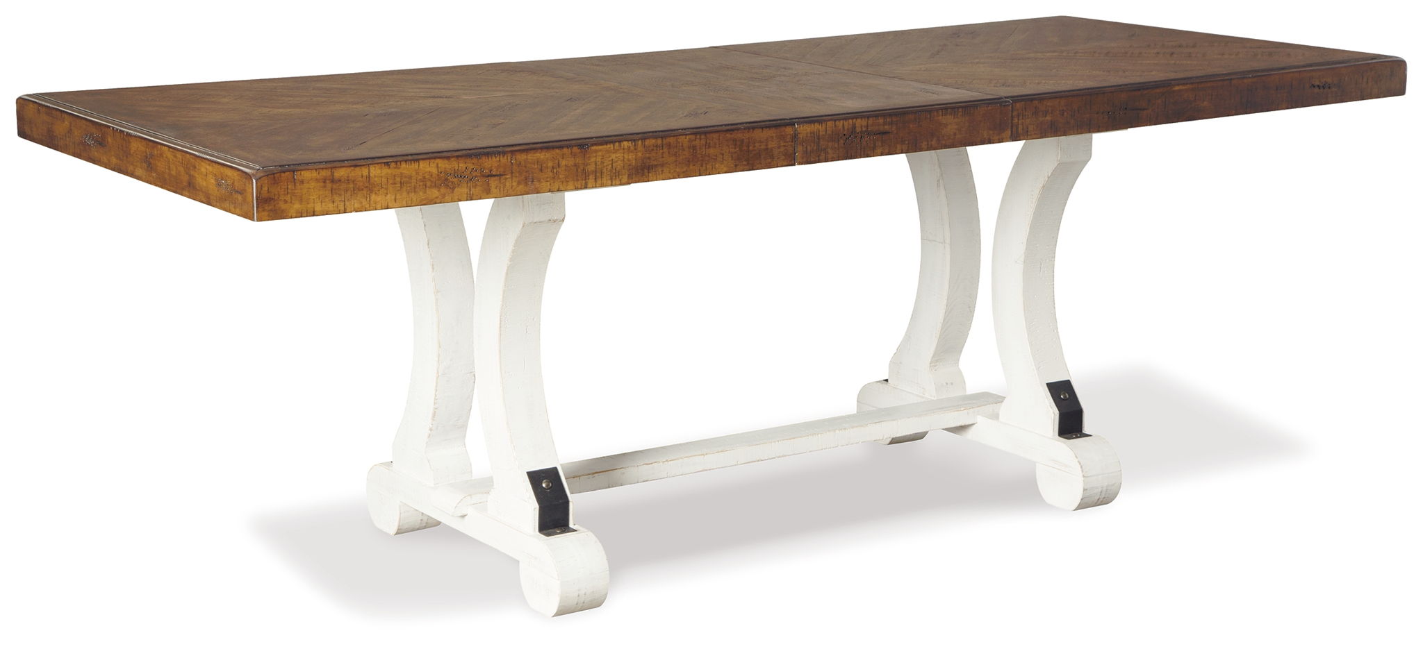 Valebeck – Rectangular Dining Room Table – White / Brown