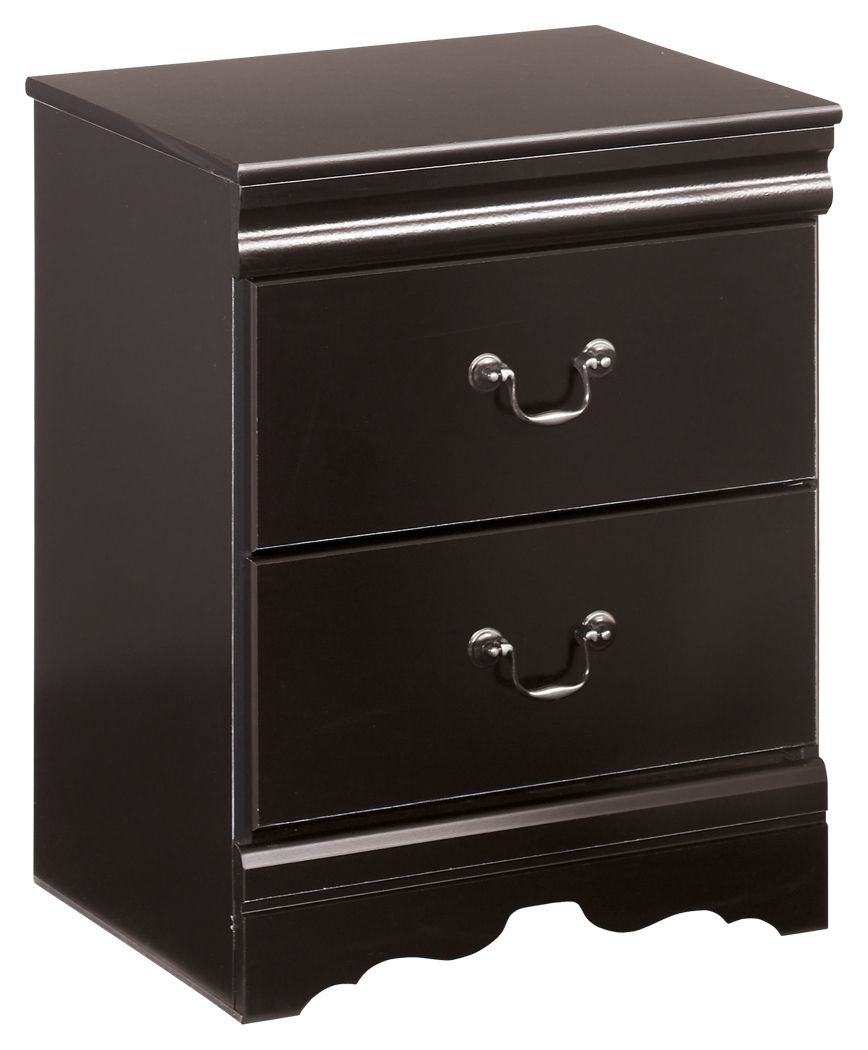 Huey Vineyard - Two Drawer Night Stand - Black - Image 1