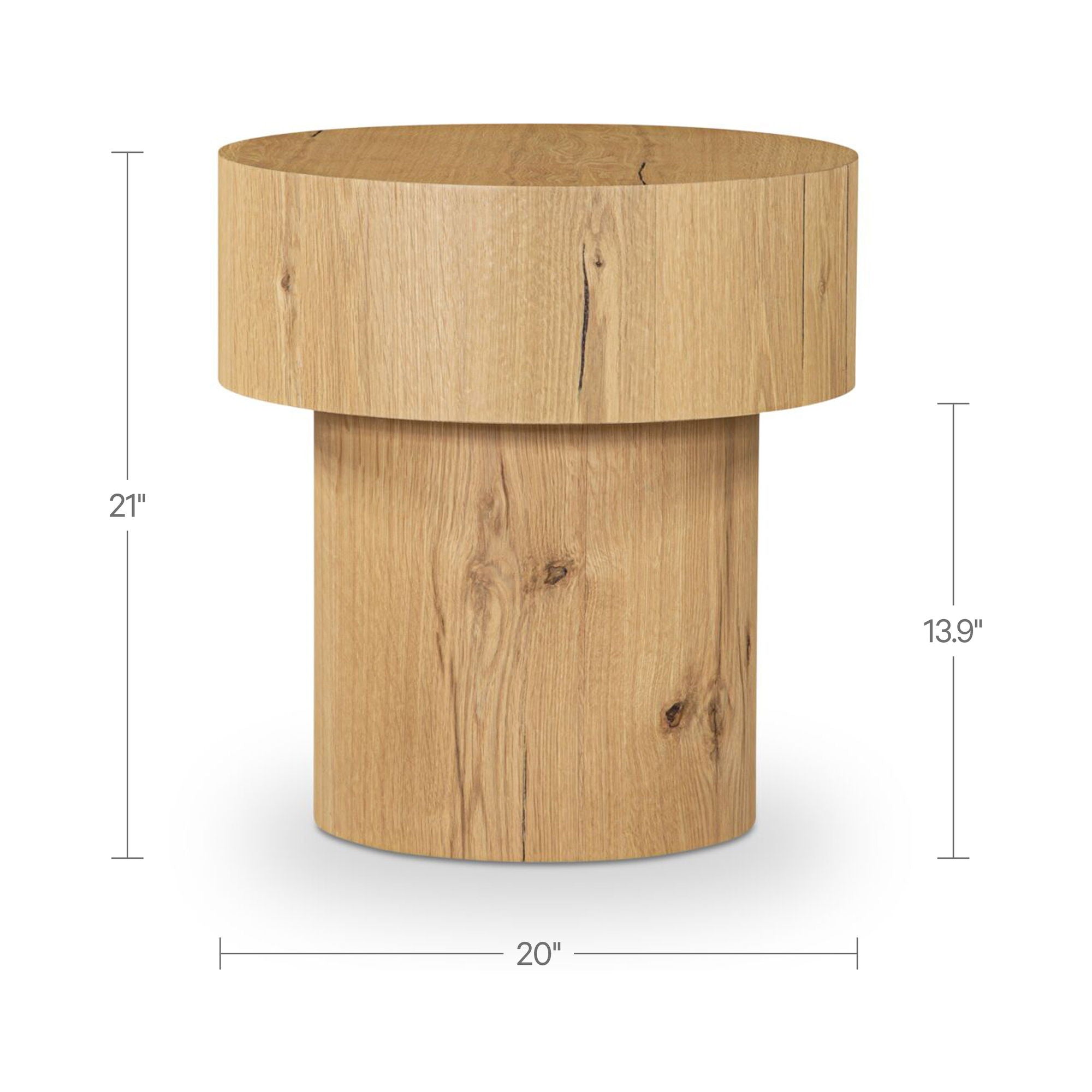 Corey - Side Table Rustic - Oak / Natural - Image 2