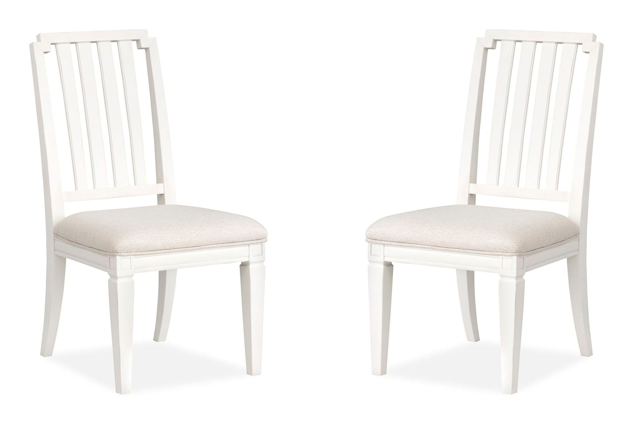 Willowbrook - Upholstered Side Chair With Wood Slat Back (Set of 2) - Egg Shell White - Image 1