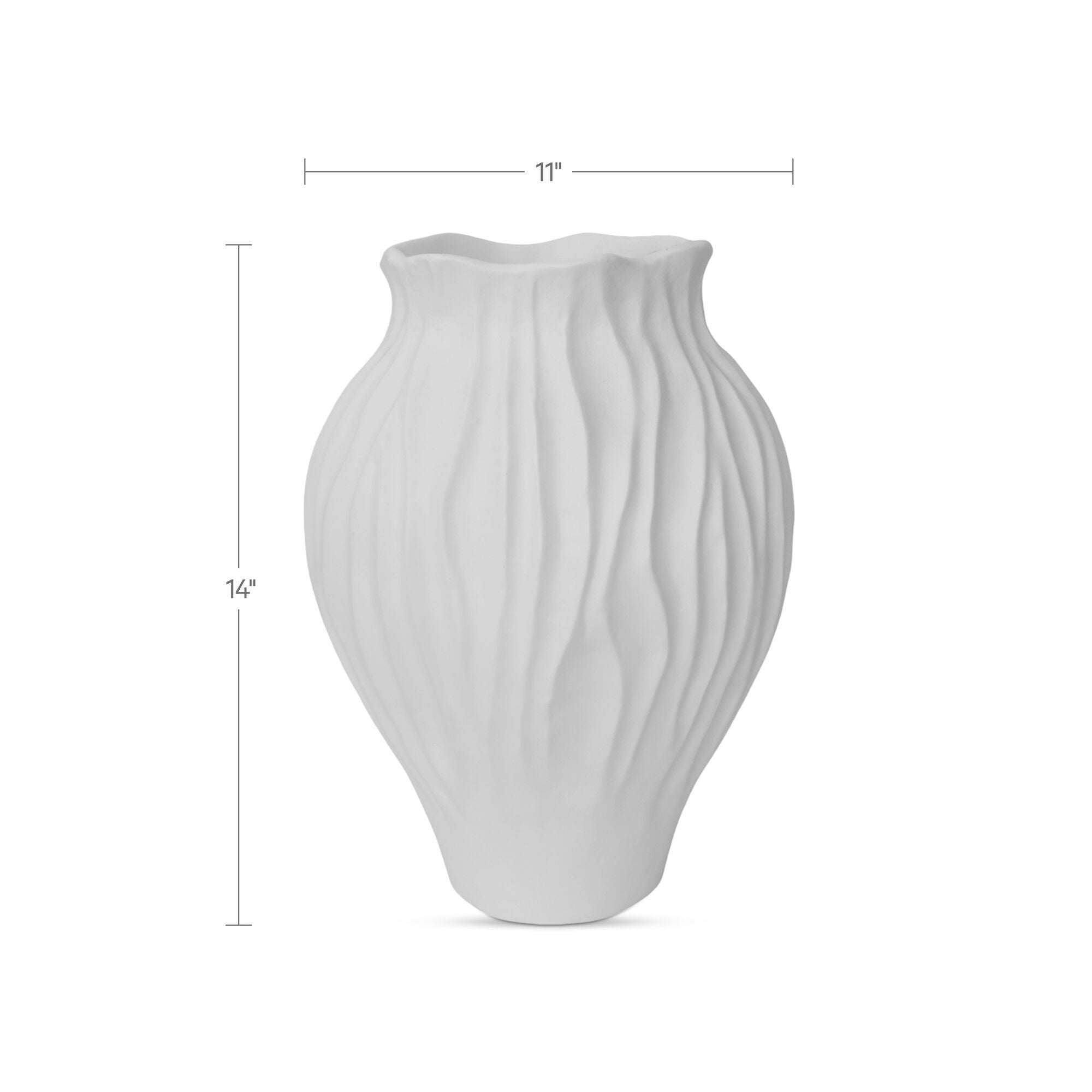 Adria - 14" Vessel - White - Image 2