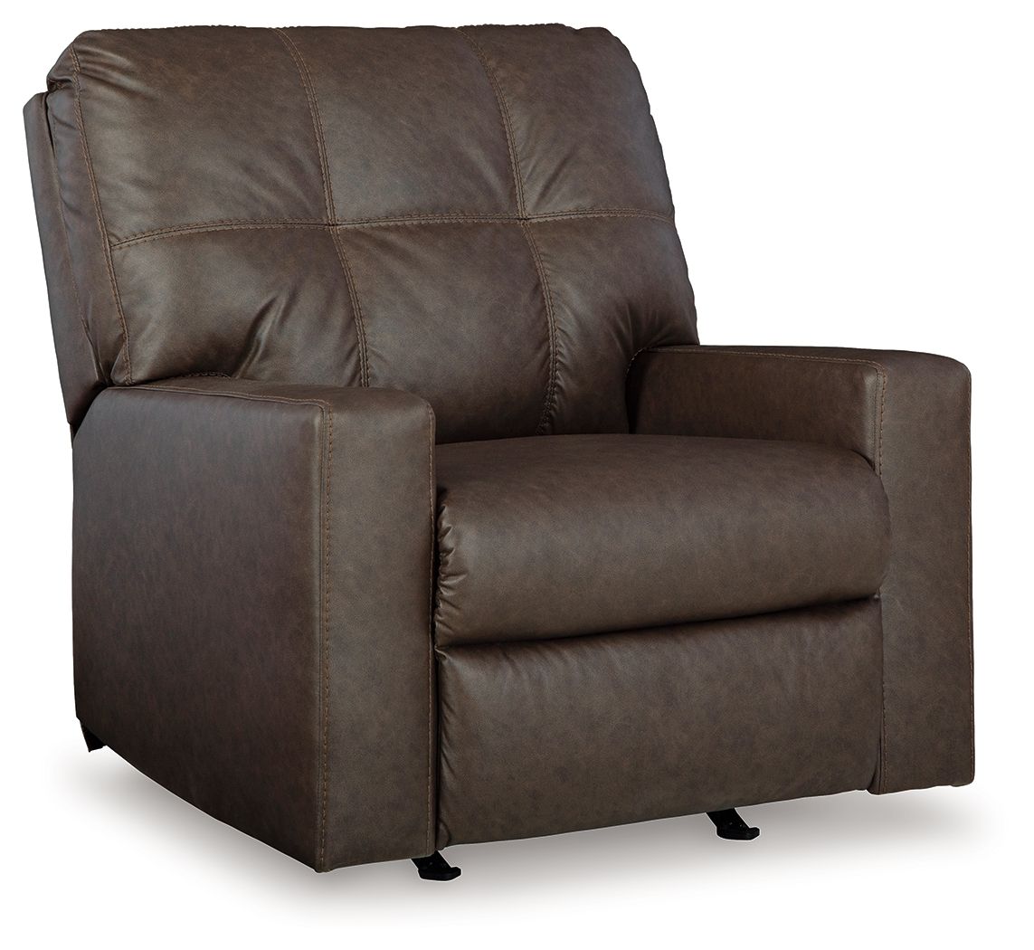 Barlin Mills – Rocker Recliner – Faux Leather – Umber