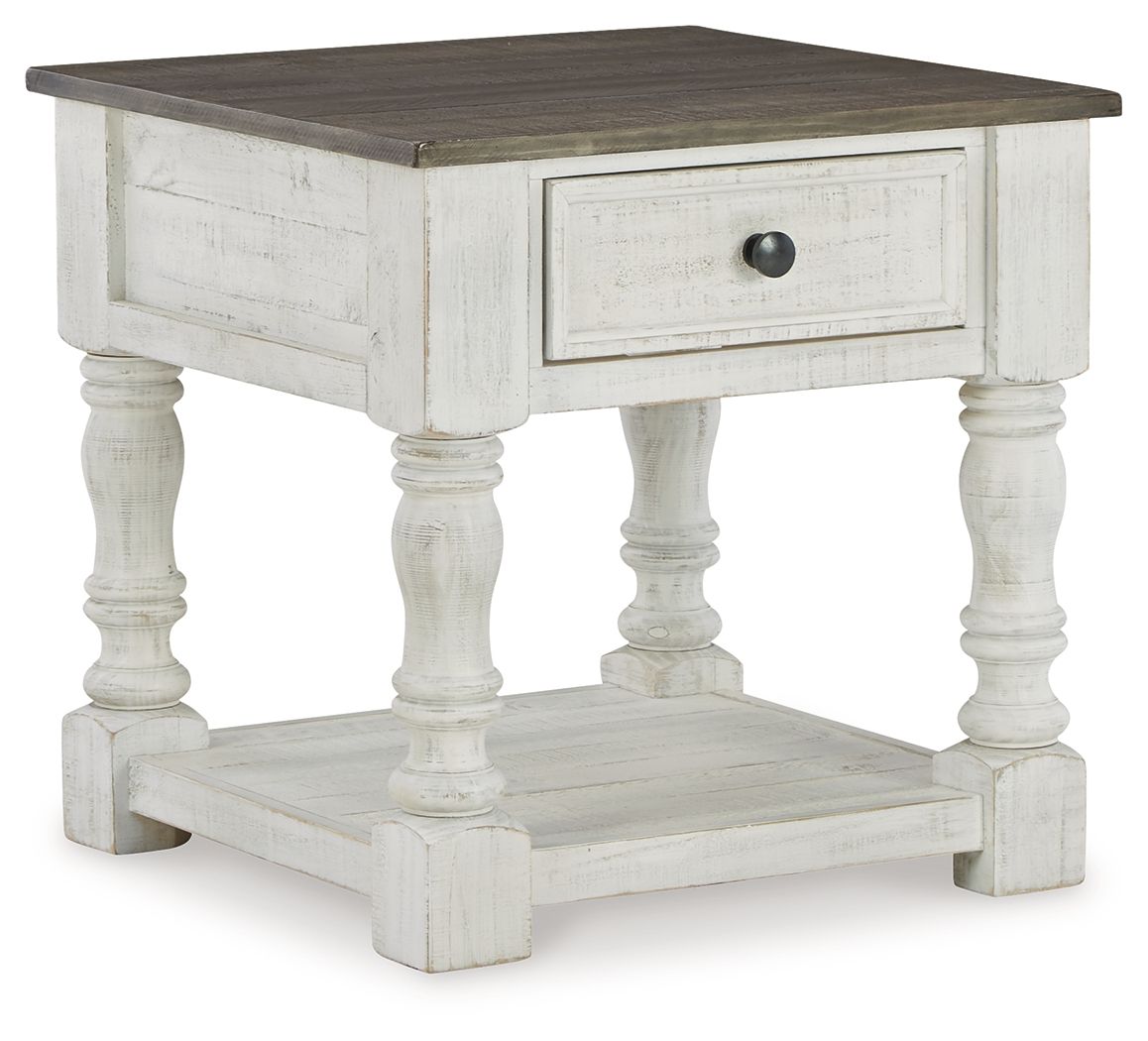 Havalance - Square End Table - White / Gray - Image 1