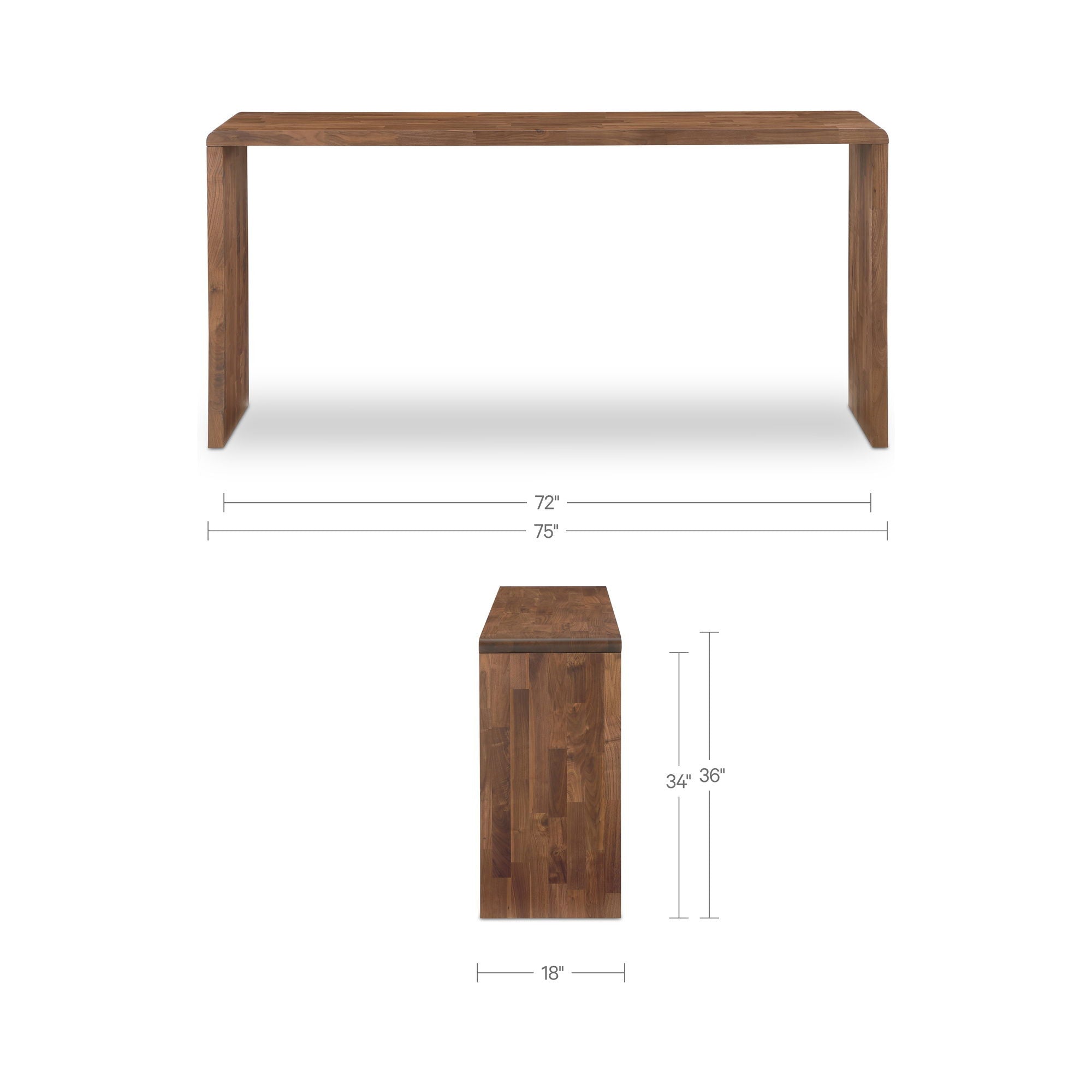 Carrie - Counter Table - Walnut / Brown - Image 2