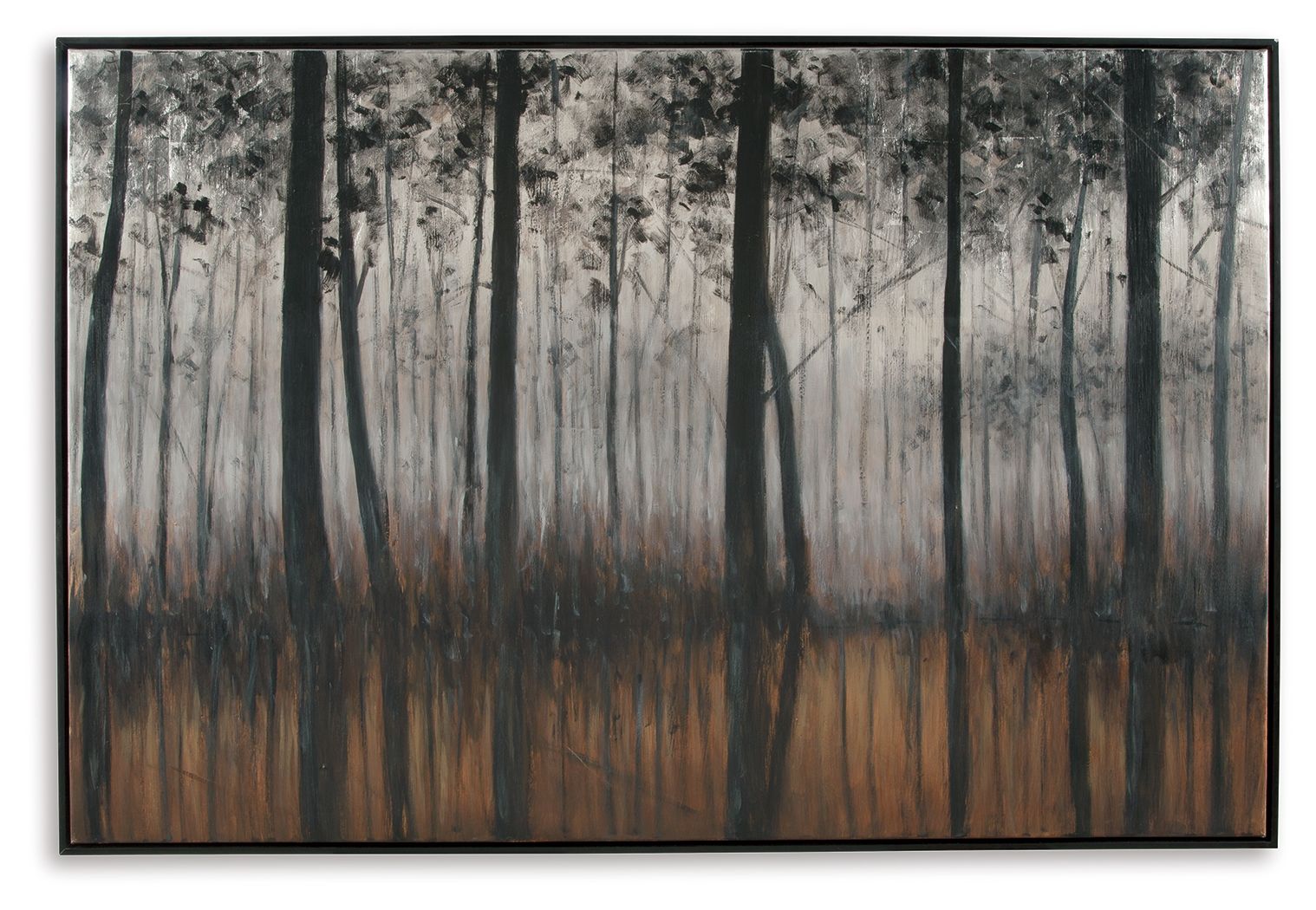 Philyra – Wall Art – Black / Orange / Silver