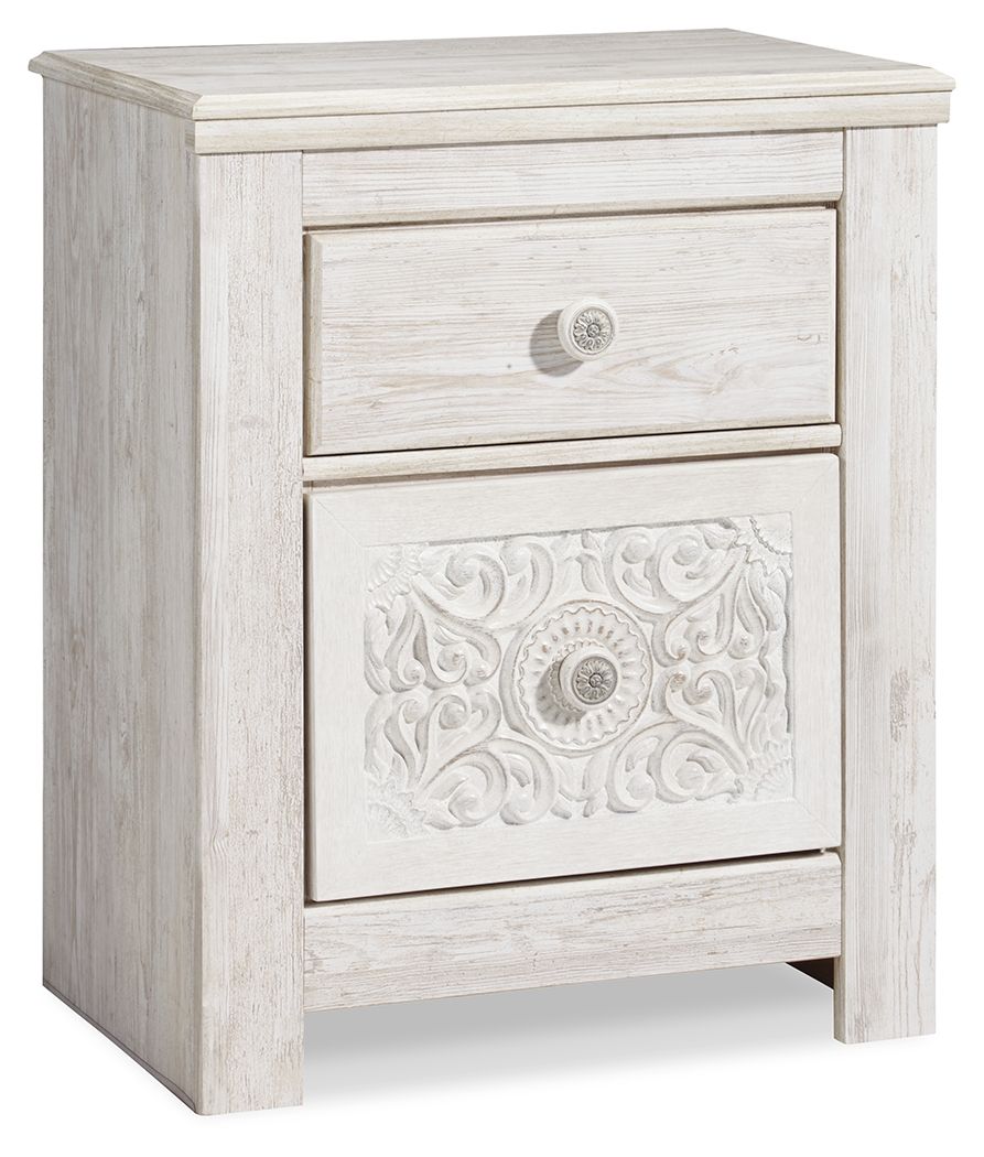 Paxberry – Two Drawer Night Stand – Whitewash