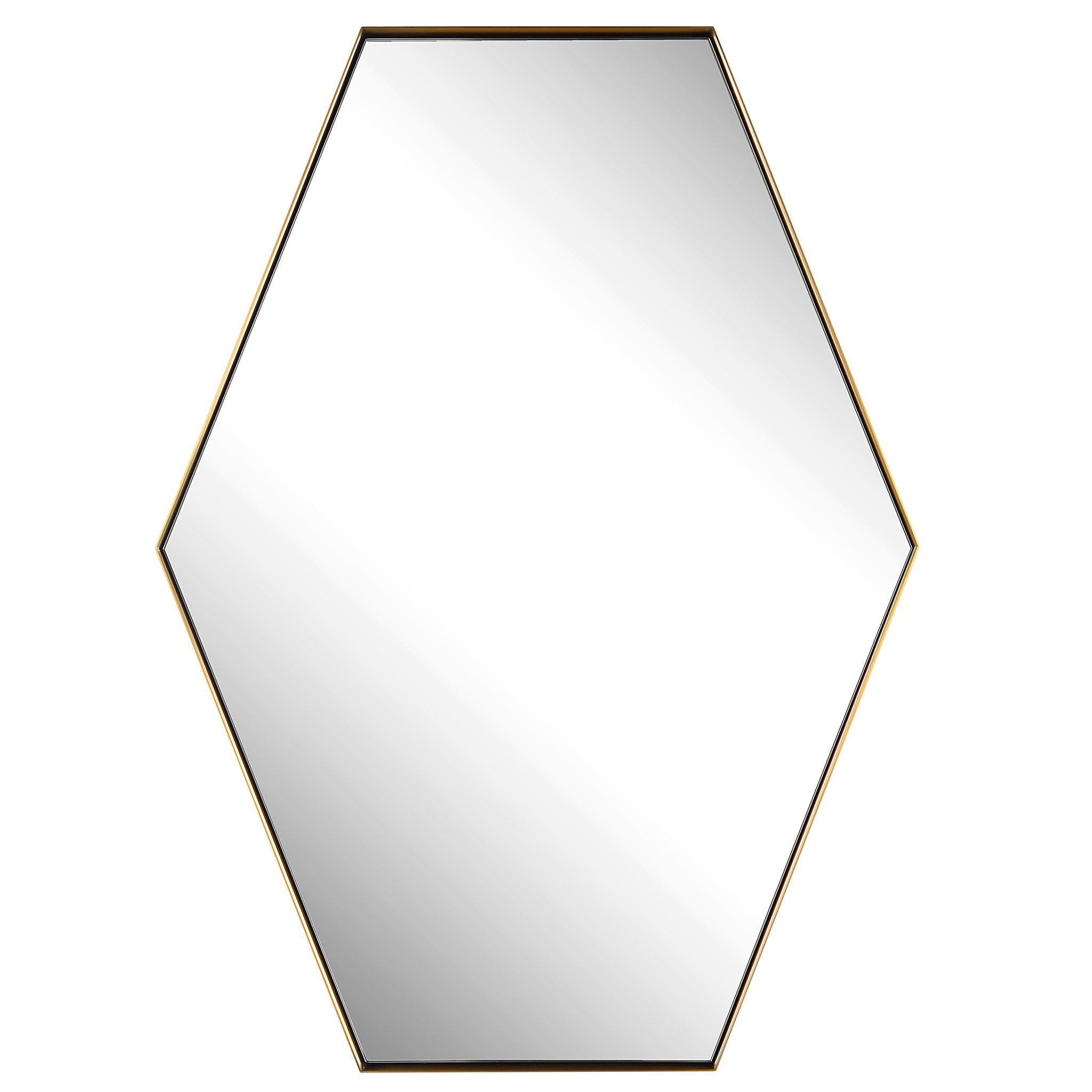 Ankara - Brass Hexagon Mirror - Image 1