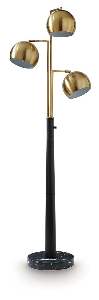 Sorcha – Metal Floor Lamp – Gold Finish / Black