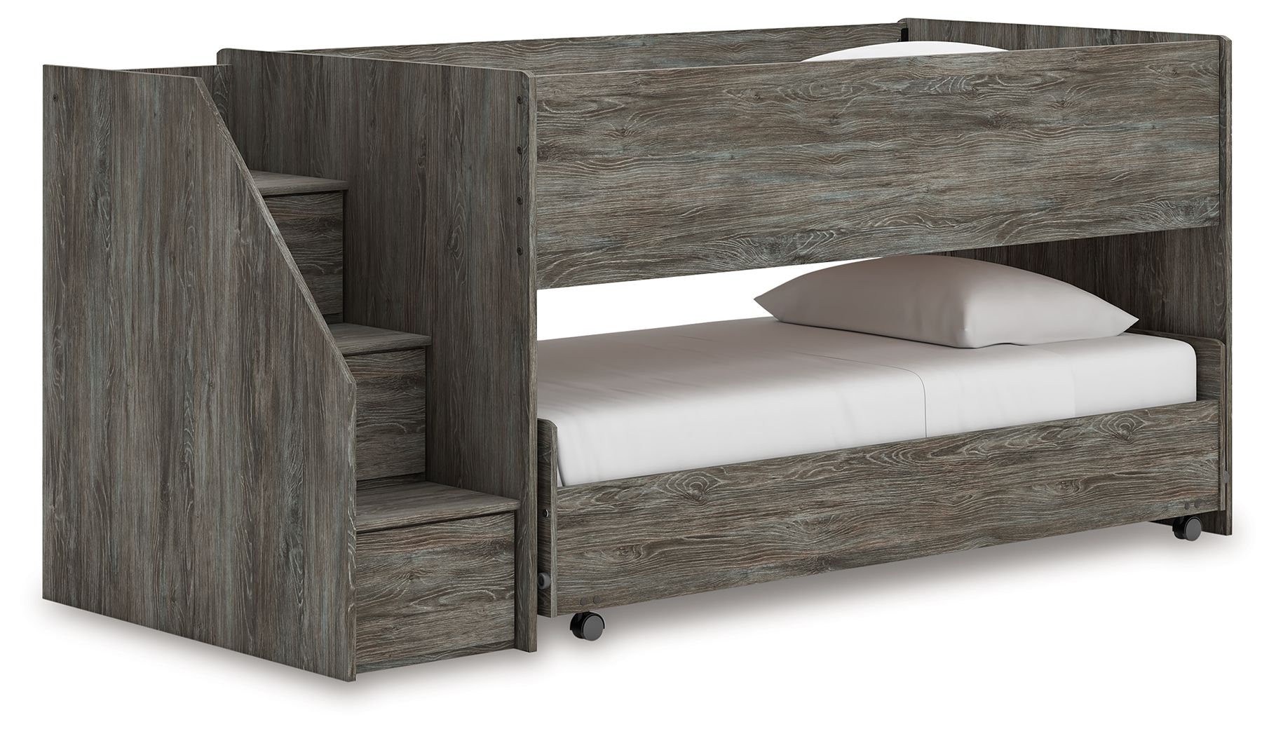 Frandern – Twin Over Twin Loft Bed – Gray