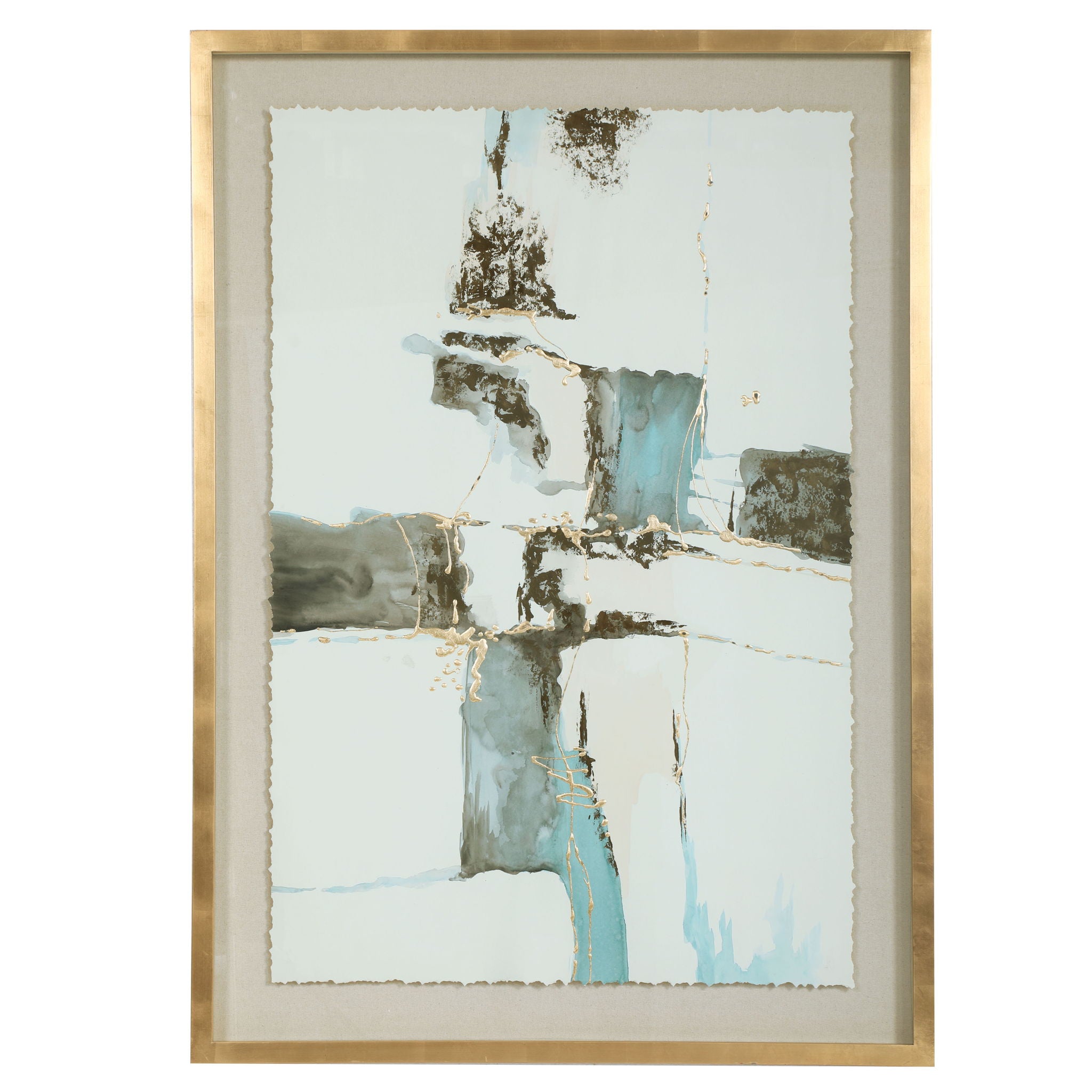 Crosswalk - Abstract Art - Gold - Image 1