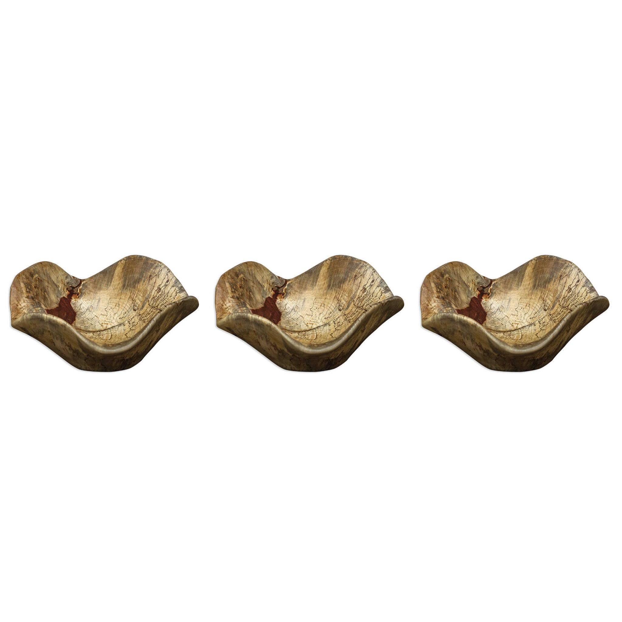 Tamarine – Wood Wall Art (Set of 3) – Light Brown