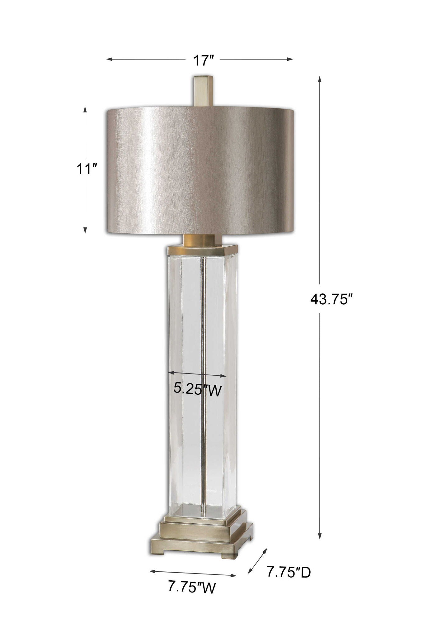 Drustan - Clear Glass Table Lamp - Pearl Silver - Image 3