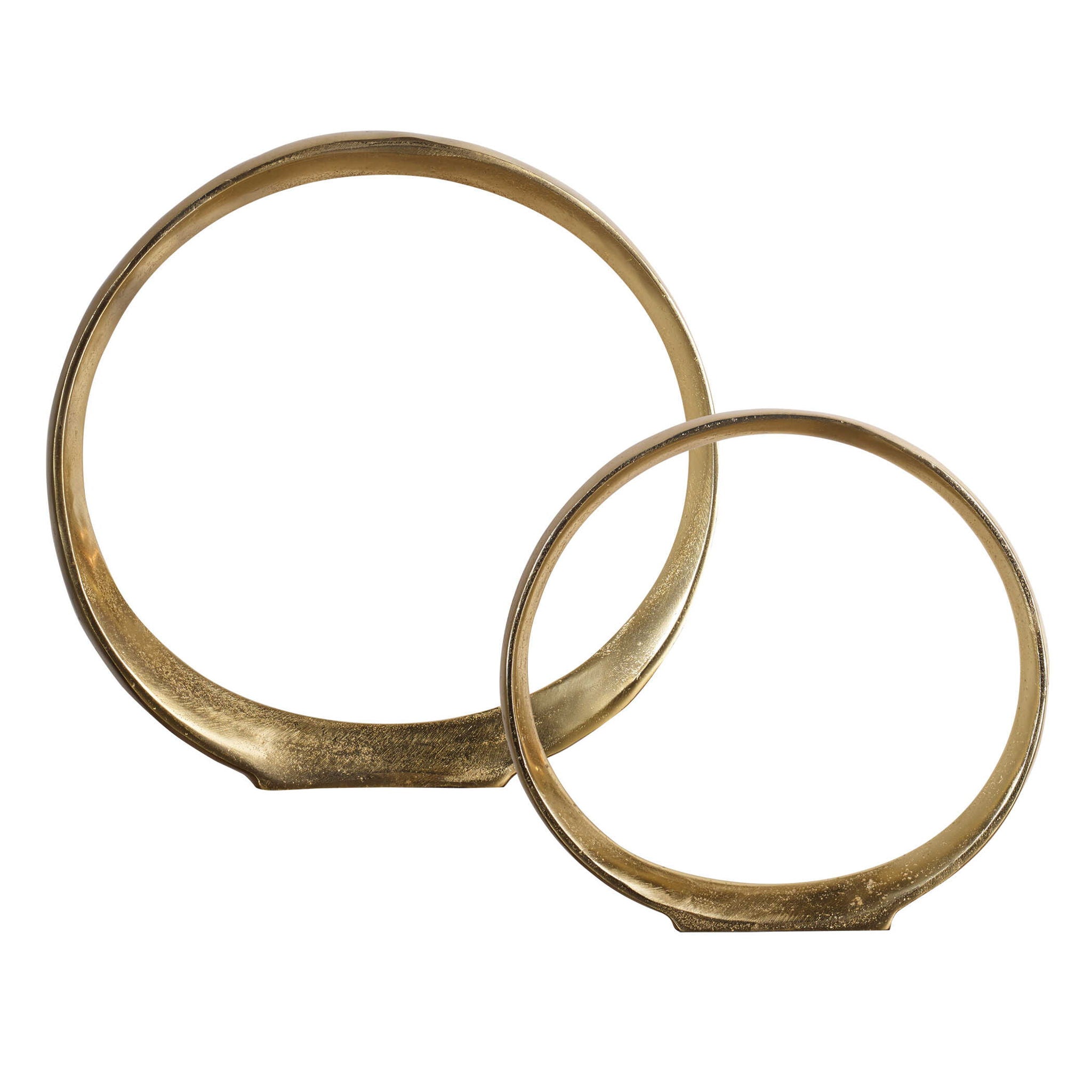 Jimena - Ring Sculptures (Set of 2) - Gold - Image 1