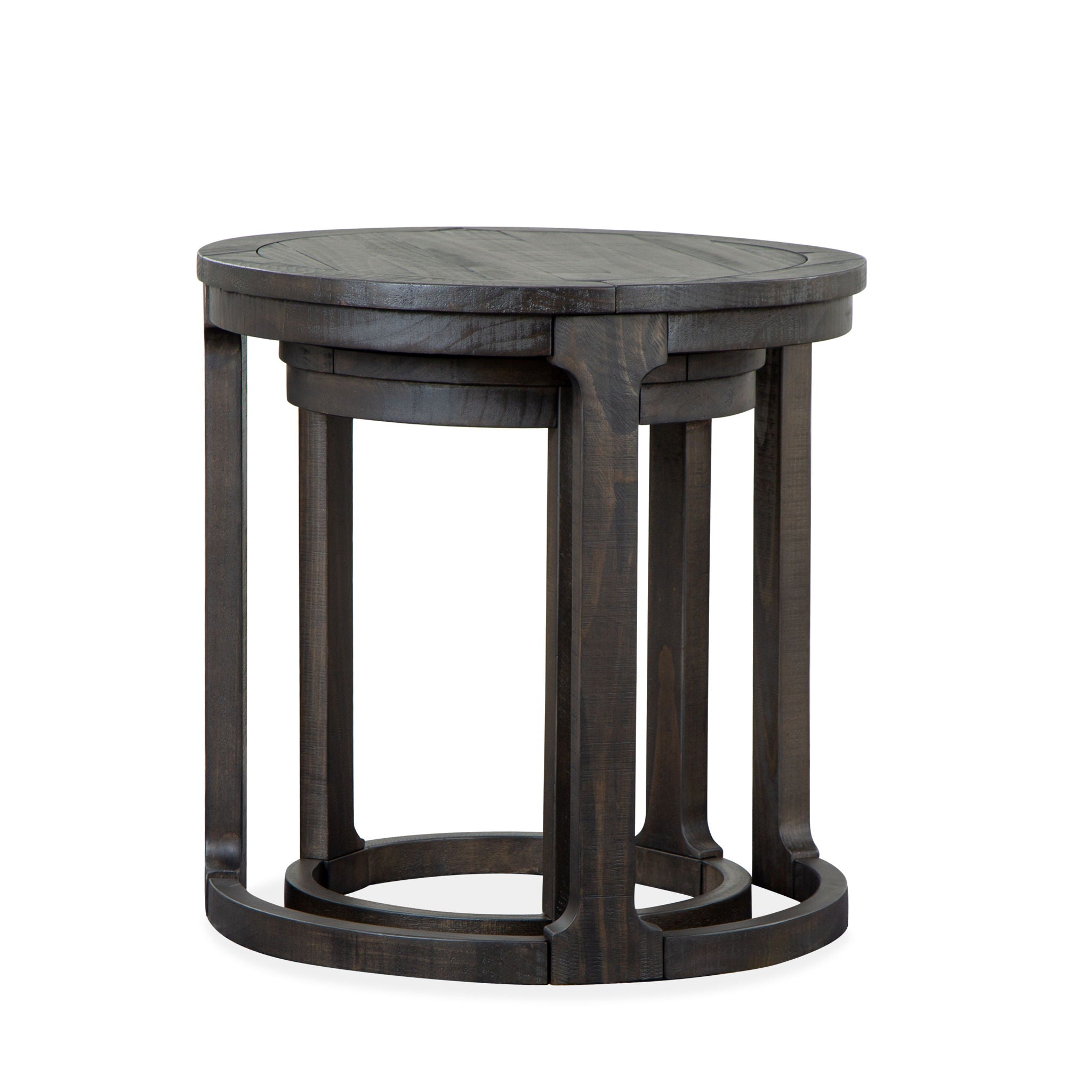 Boswell – Round Nesting End Table – Peppercorn