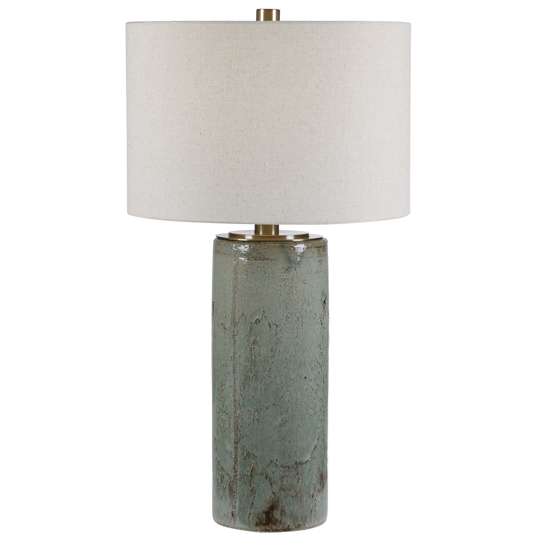 Callais - Crackled Table Lamp - Aqua - Image 1