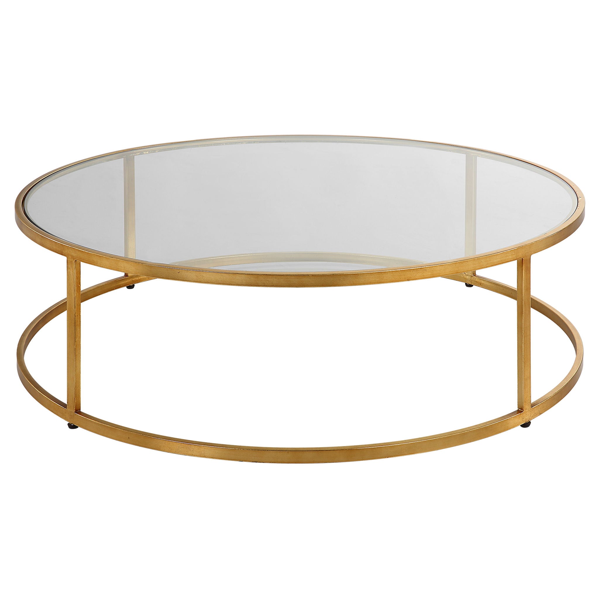 Radius - Modern Circular Coffee Table - Gold - Image 1