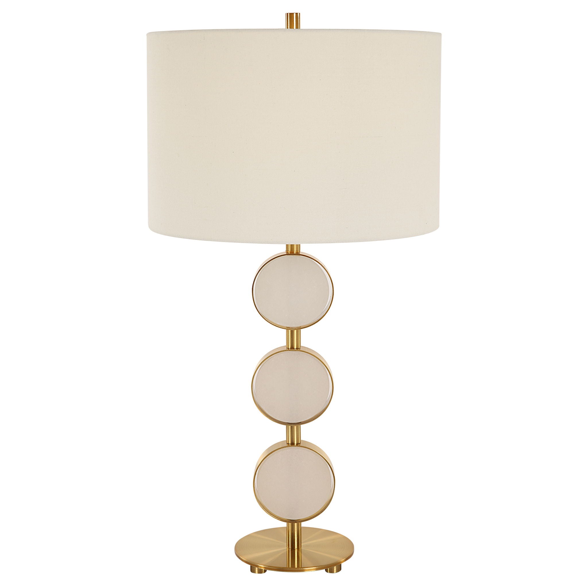 Three Rings - Contemporary Table Lamp - Beige - Image 1