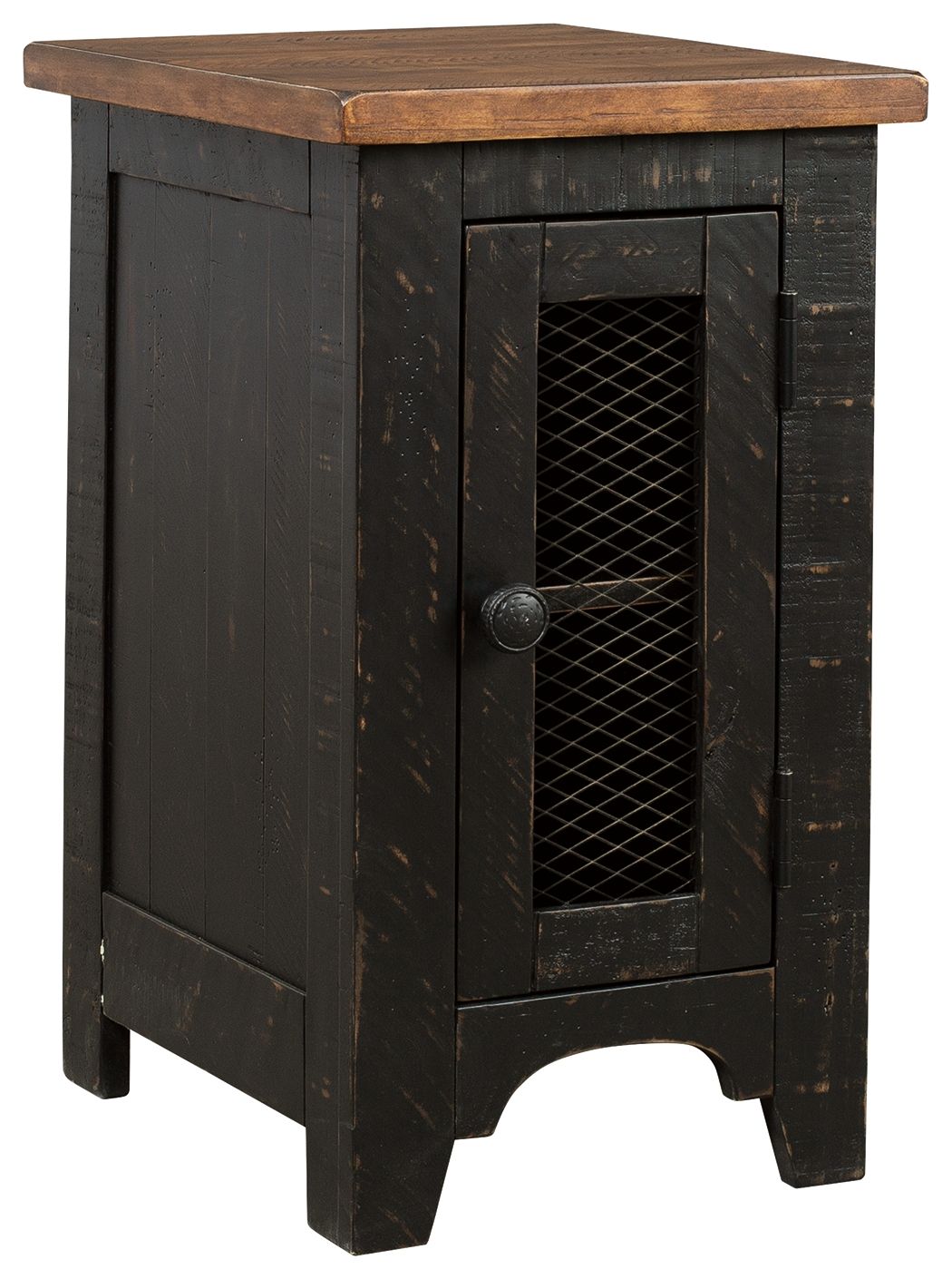 Valebeck – Chair Side End Table – Black / Brown