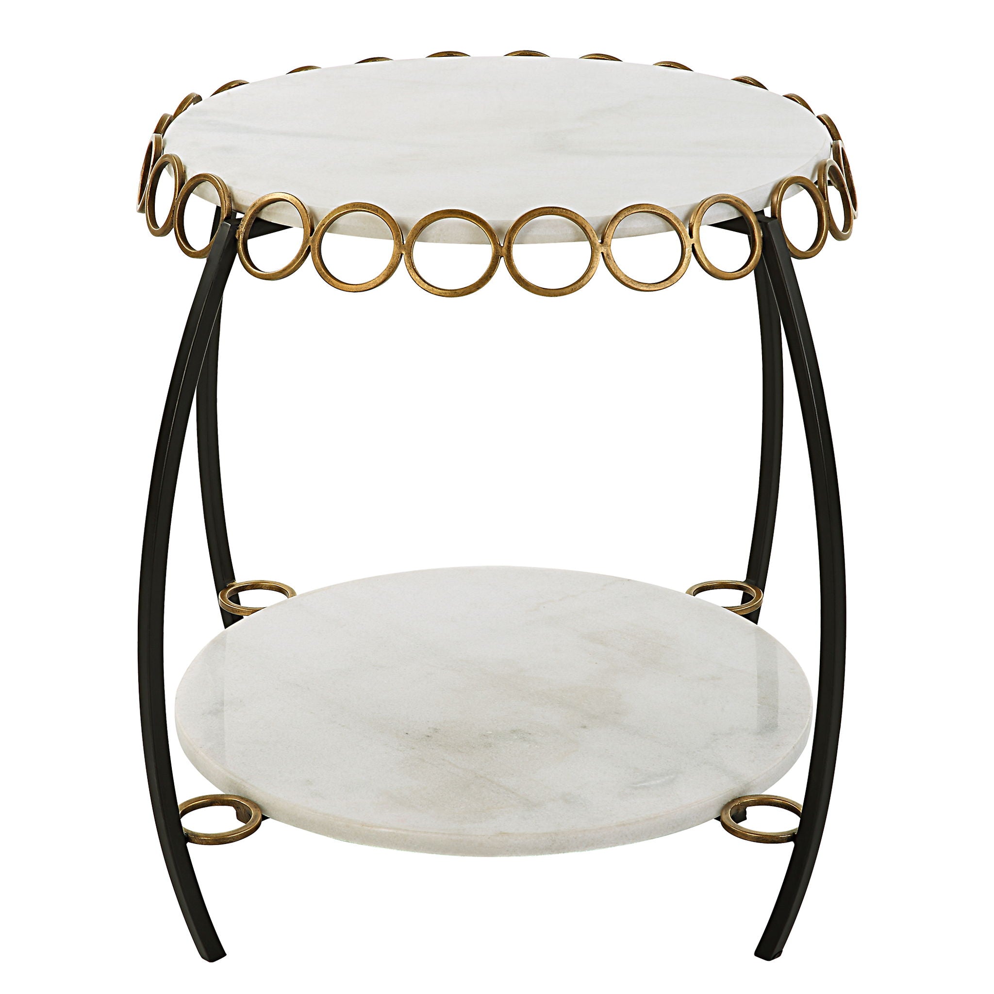 Chainlink – Marble Side Table – White