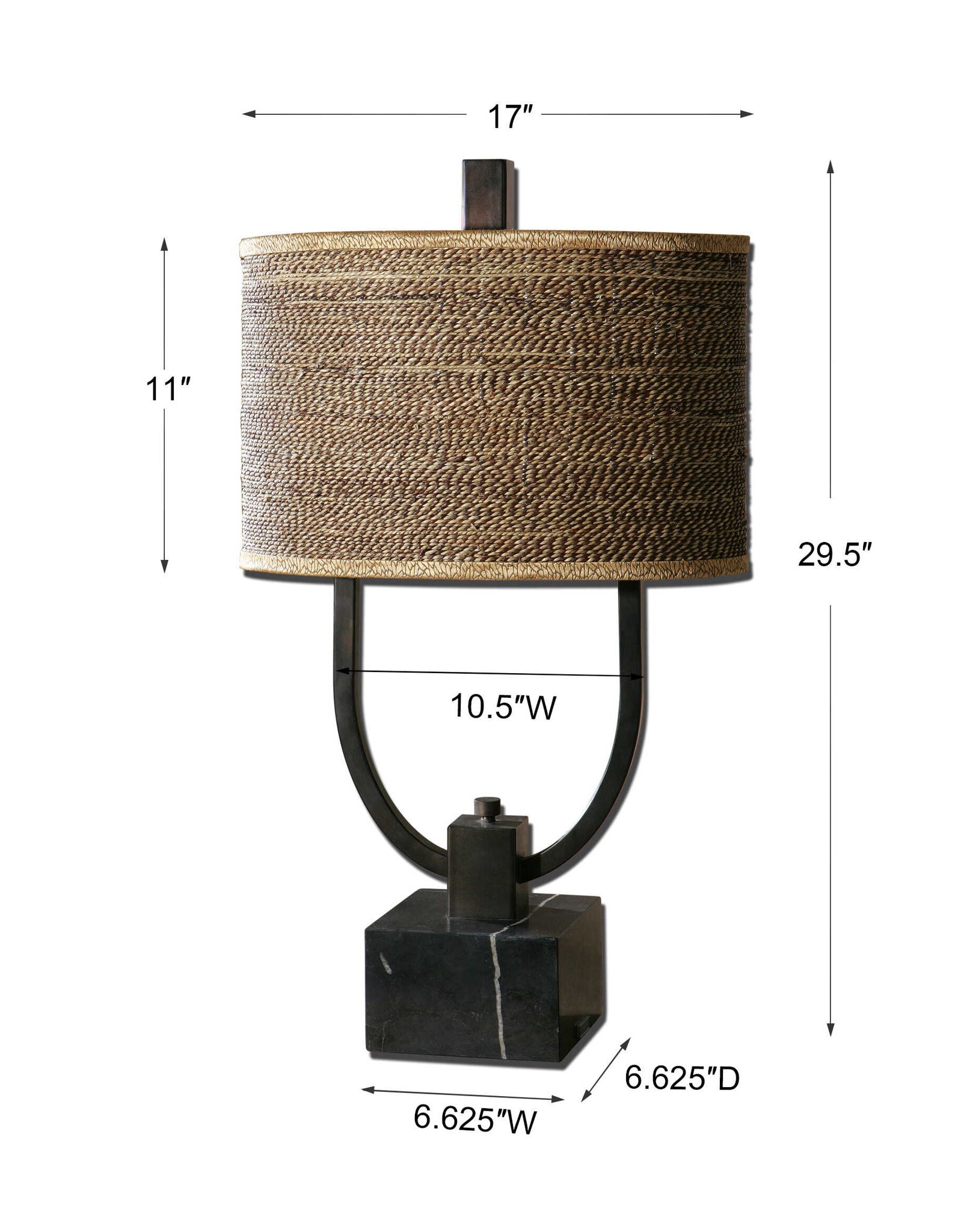 Stabina - Metal Table Lamp - Dark Brown - Image 3