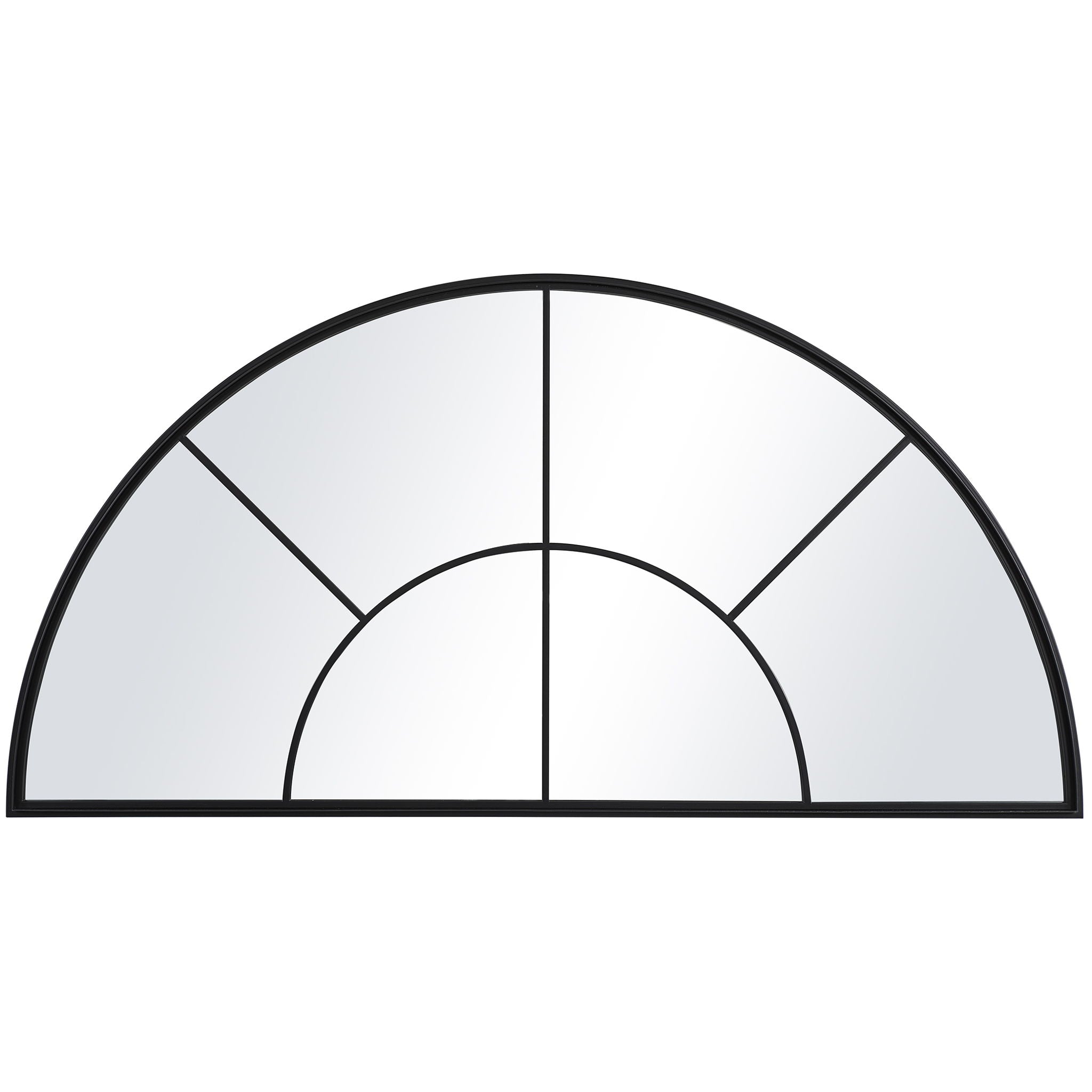 Rousseau – Iron Window Arch Mirror – Black