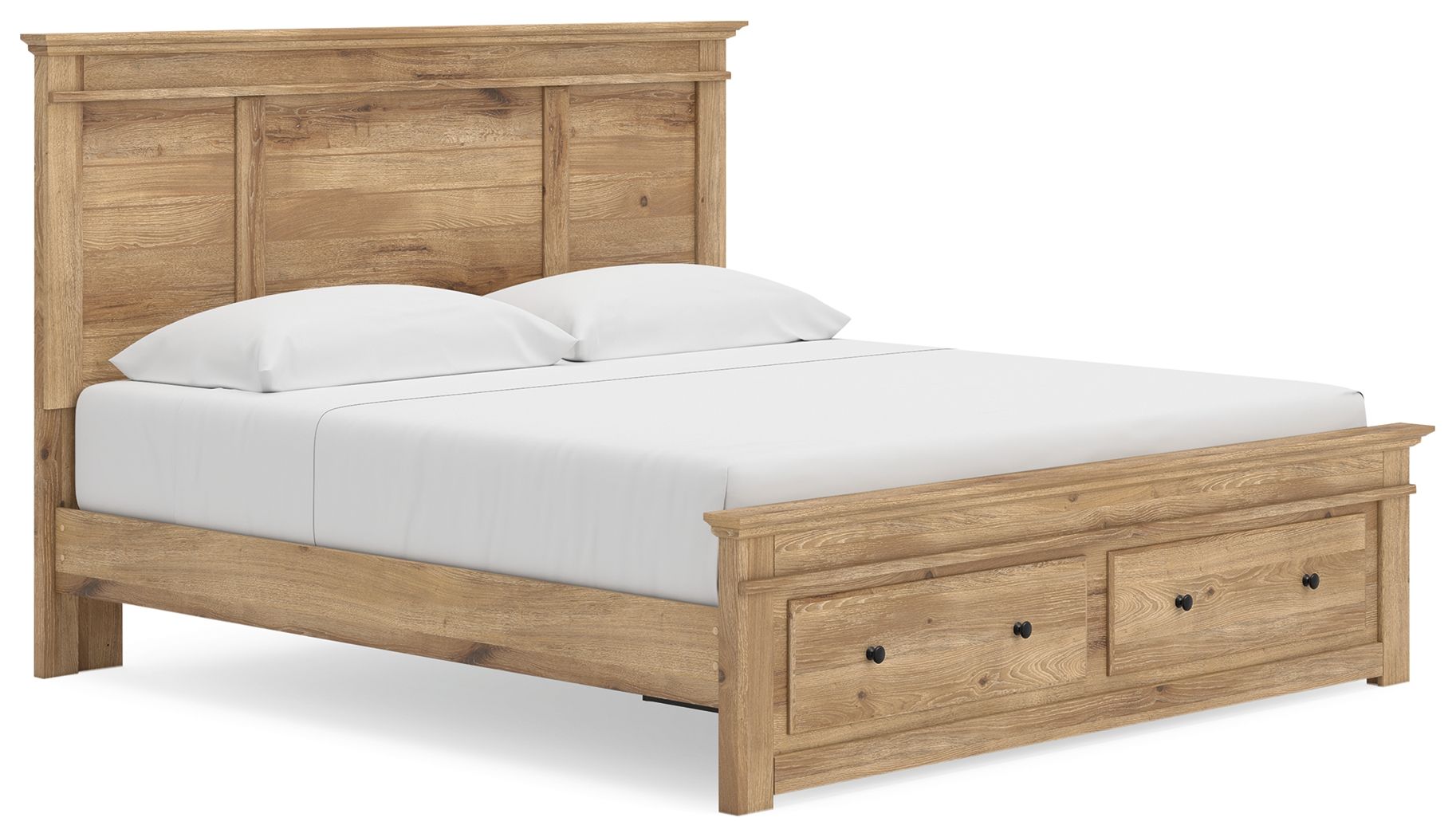 Makidern – Panel Storage Bed With Storage Footboard