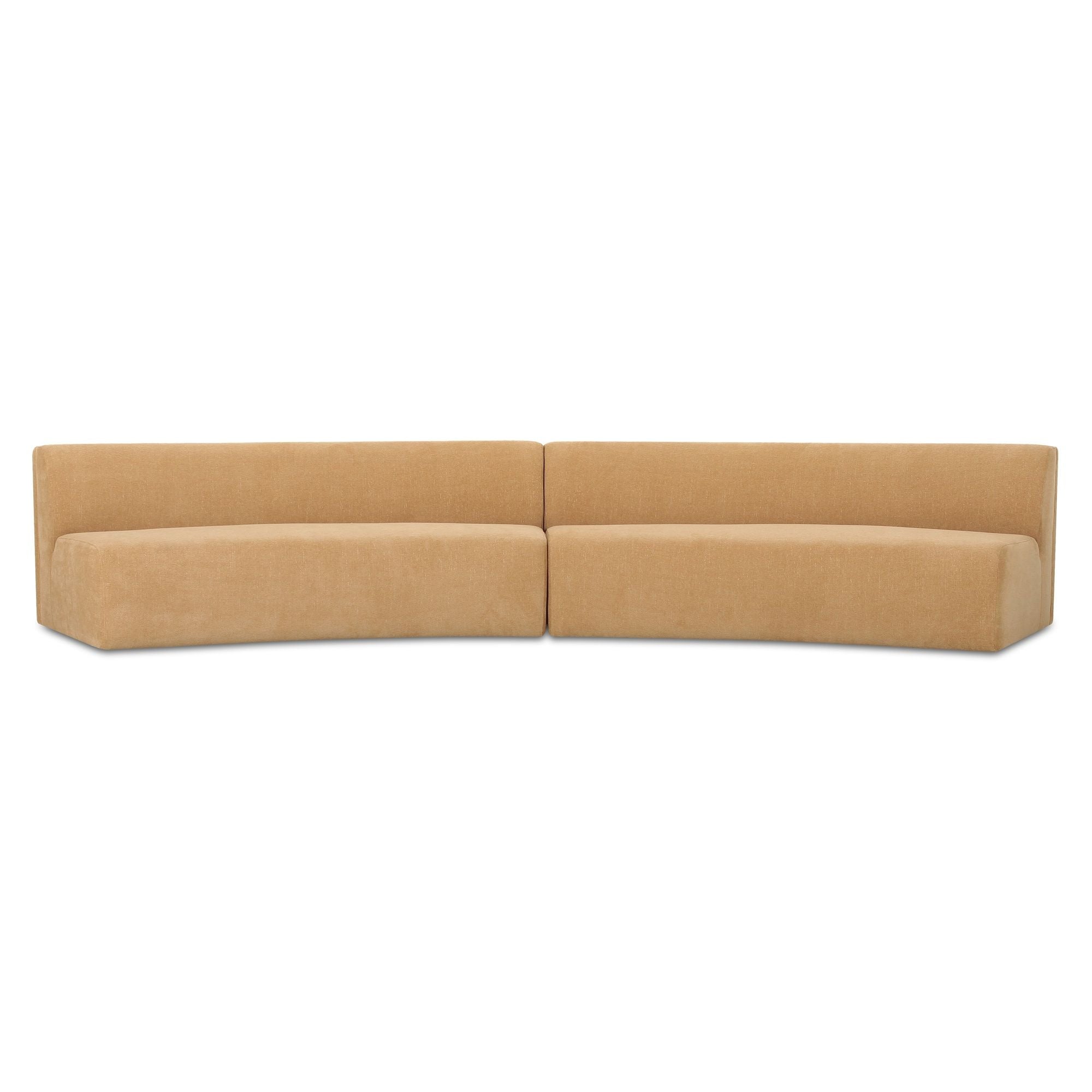 Naomi - 2 Piece Concave Modular Sectional - Golden Yellow - Image 1
