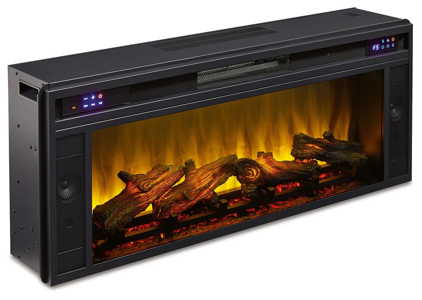 Entertainment Accessories – Fireplace Insert – Rectangular – Black