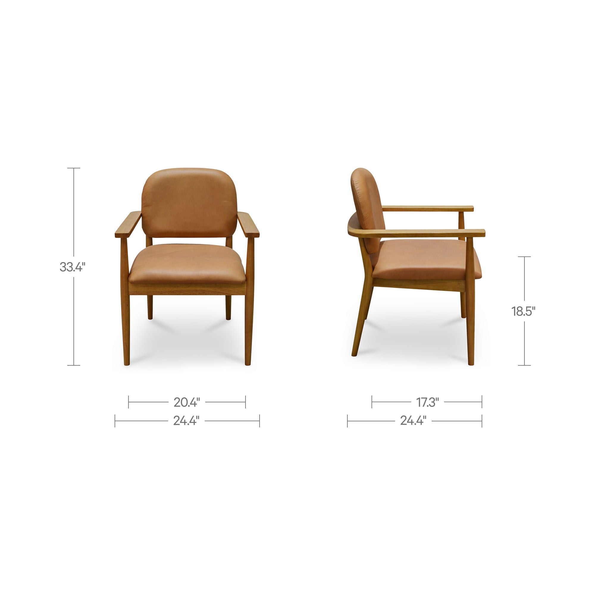 Norrie - Dining Chair - Brown - Image 2