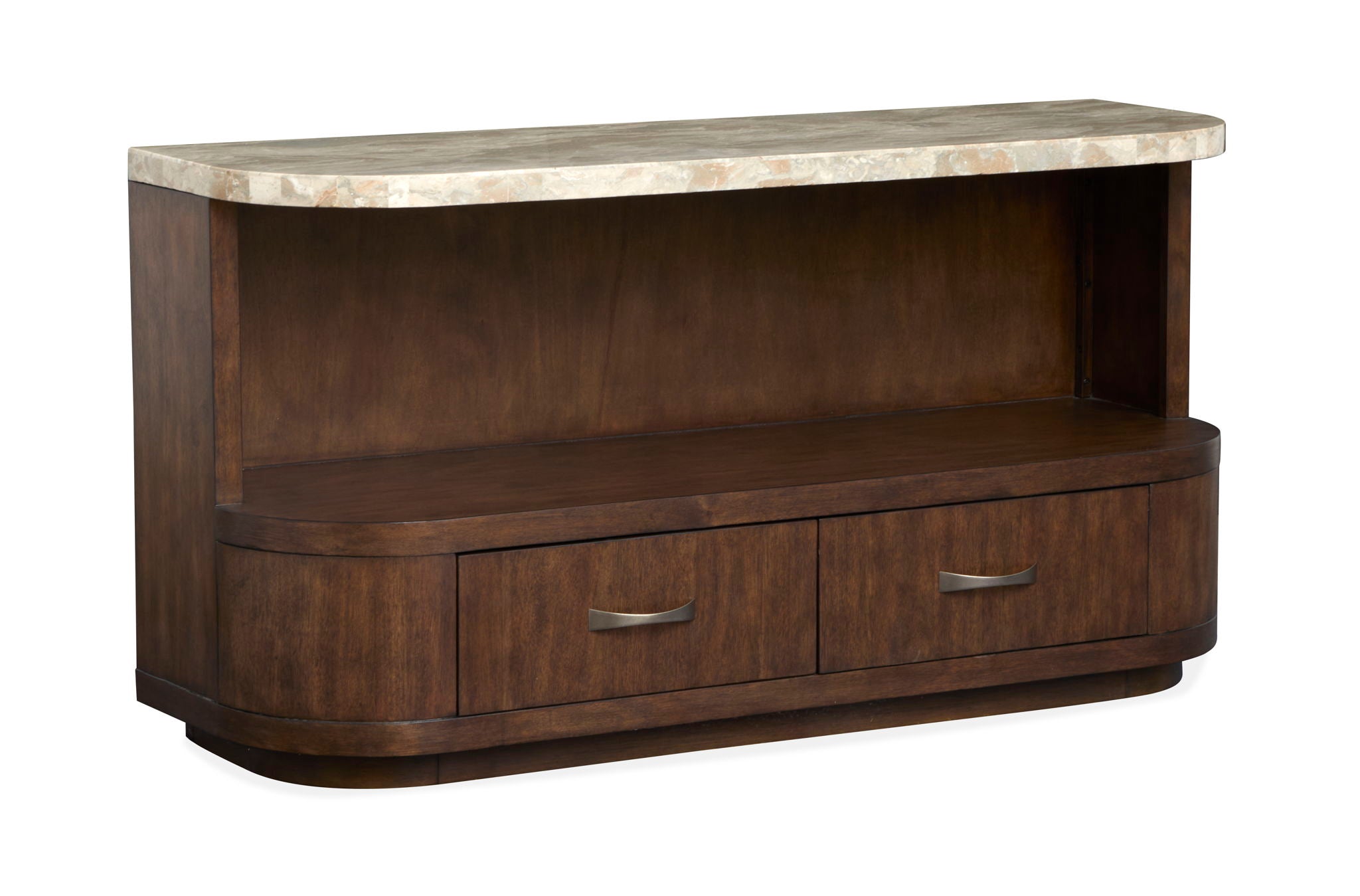 McPherson – Demilune Sofa Table – Burnt Umber