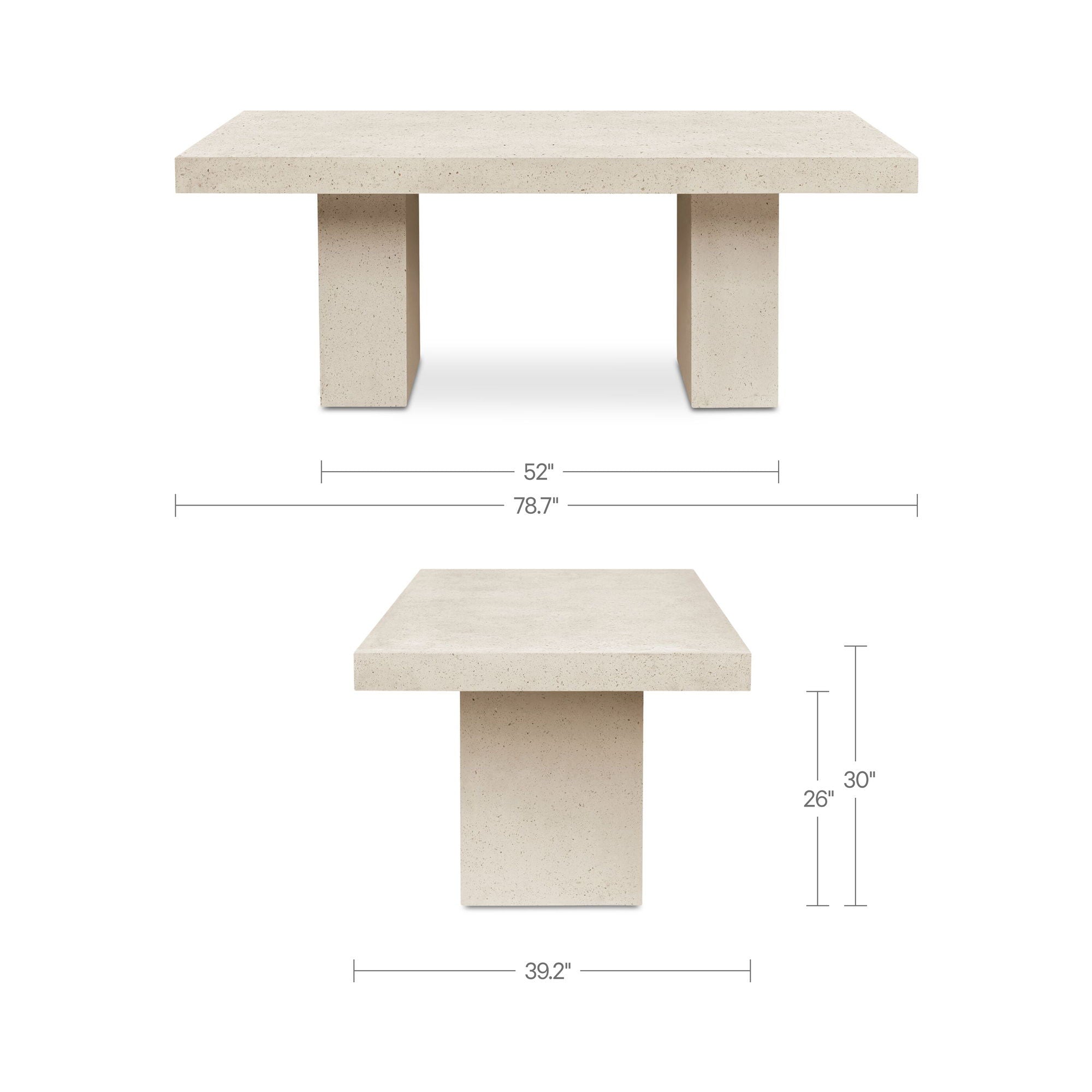 Antonius - Outdoor Dining Table - Terrazzo - Image 2
