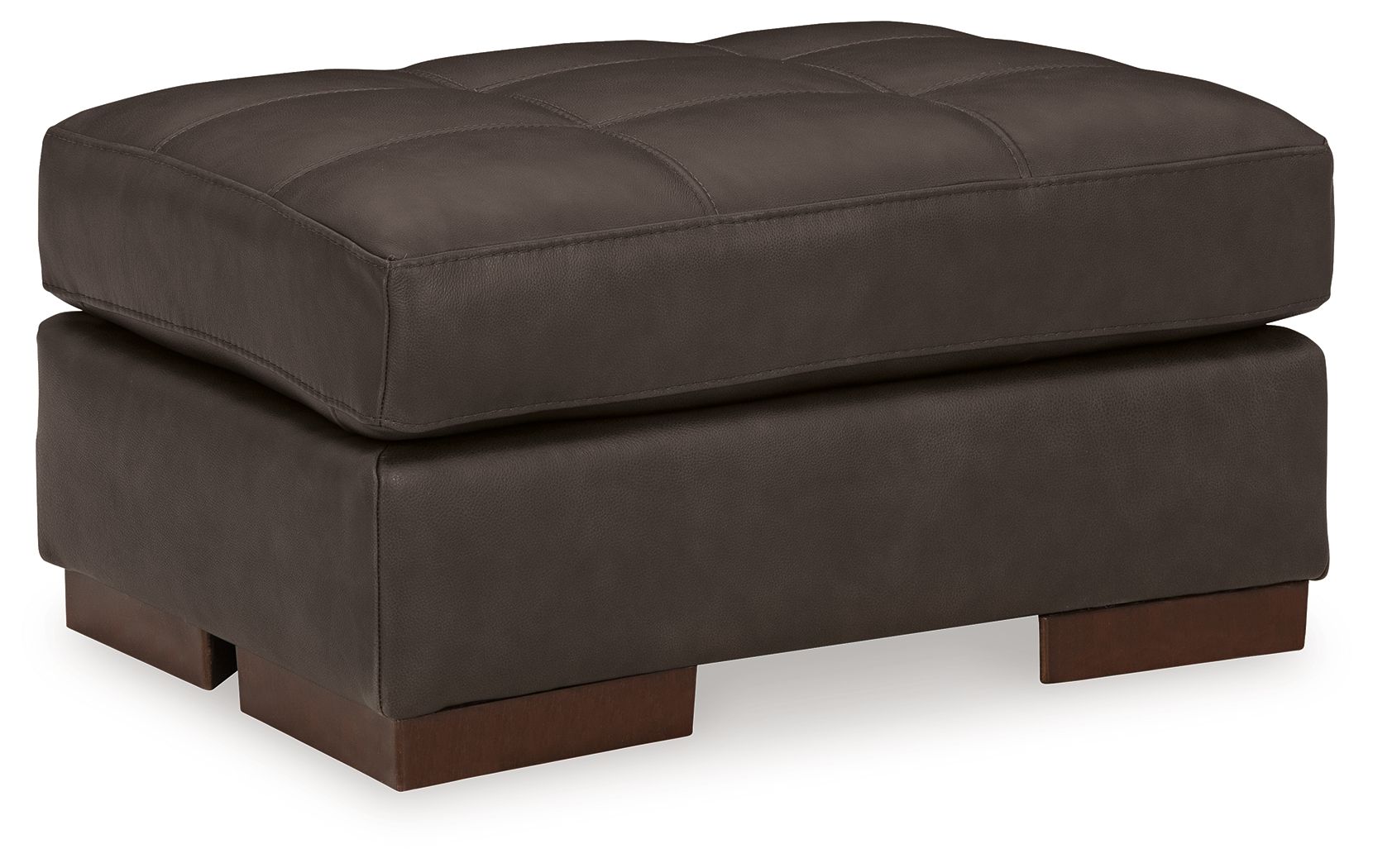 Luigi – Ottoman – Leather Match – Thunder