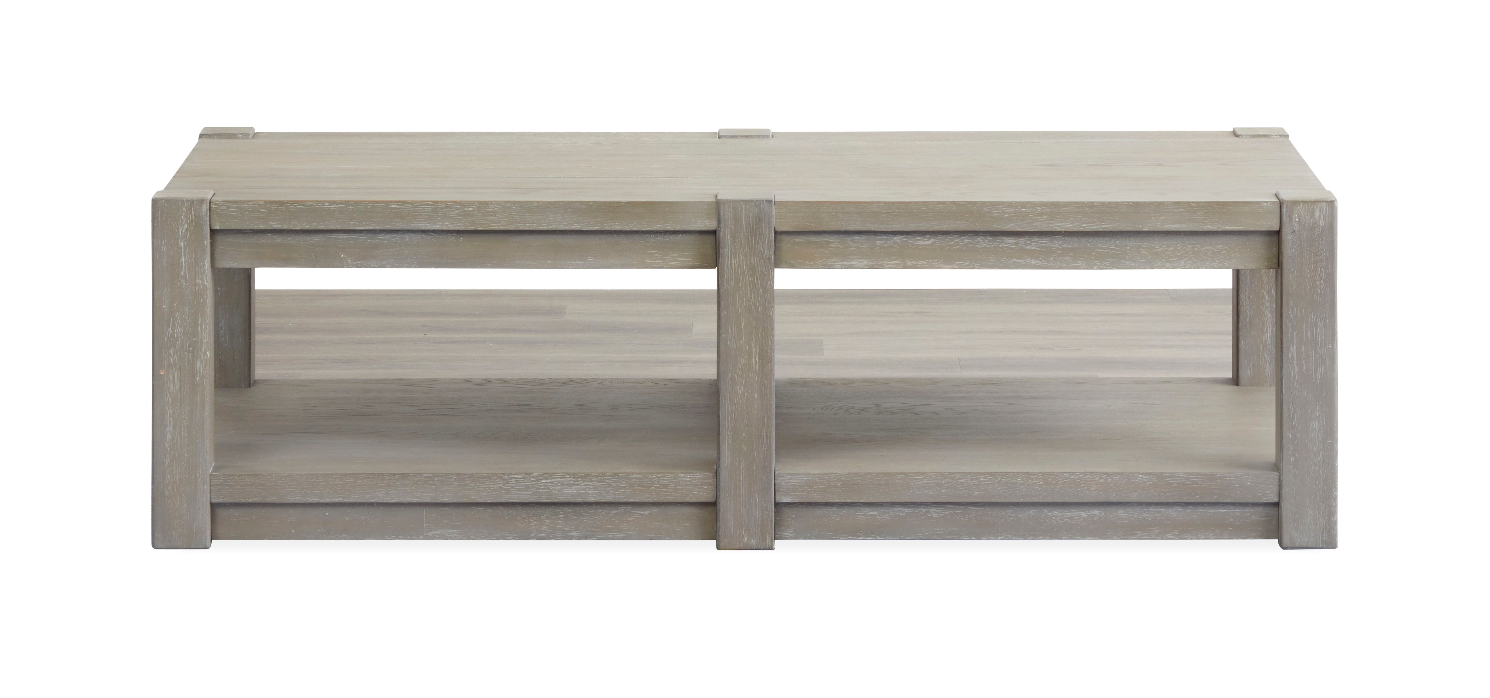 Burgess - Rectangular Shelf Cocktail Table With Casters - Calico Gray - Image 1