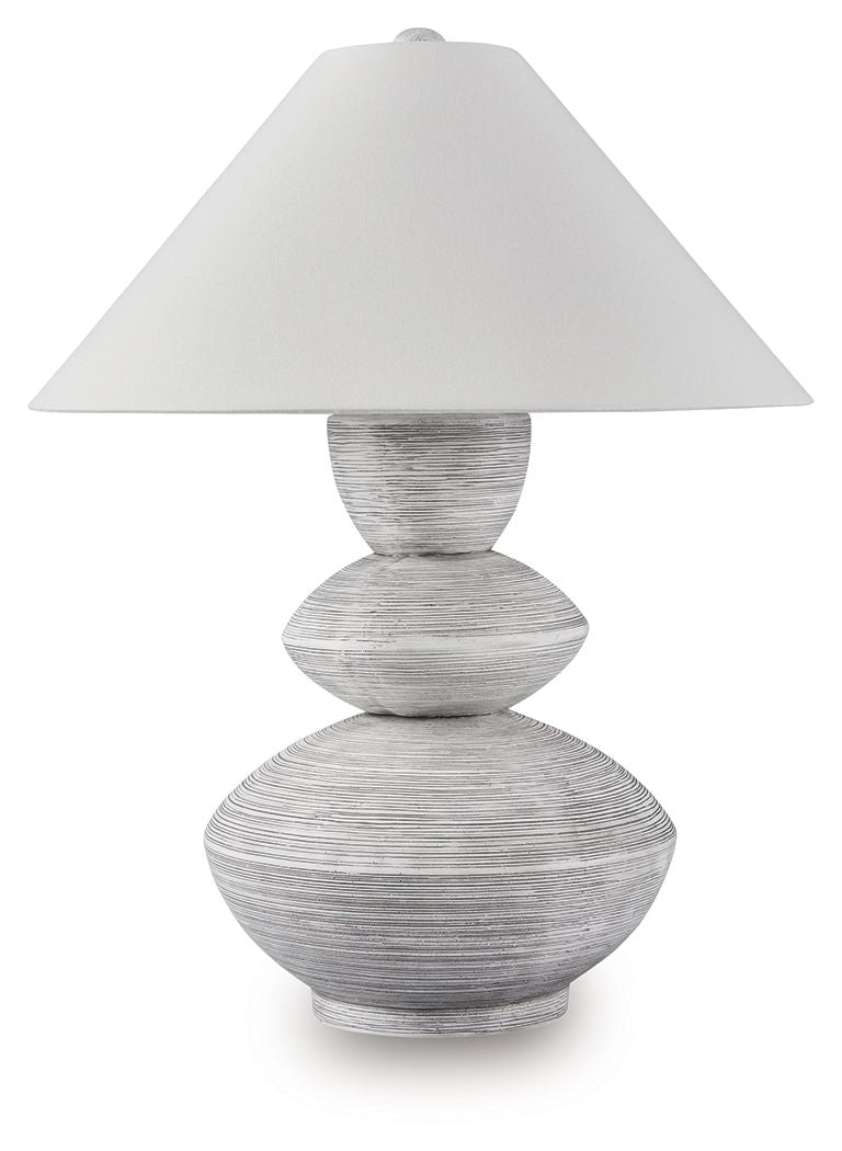 Brickdon - Poly Table Lamp - Distressed White - Image 1