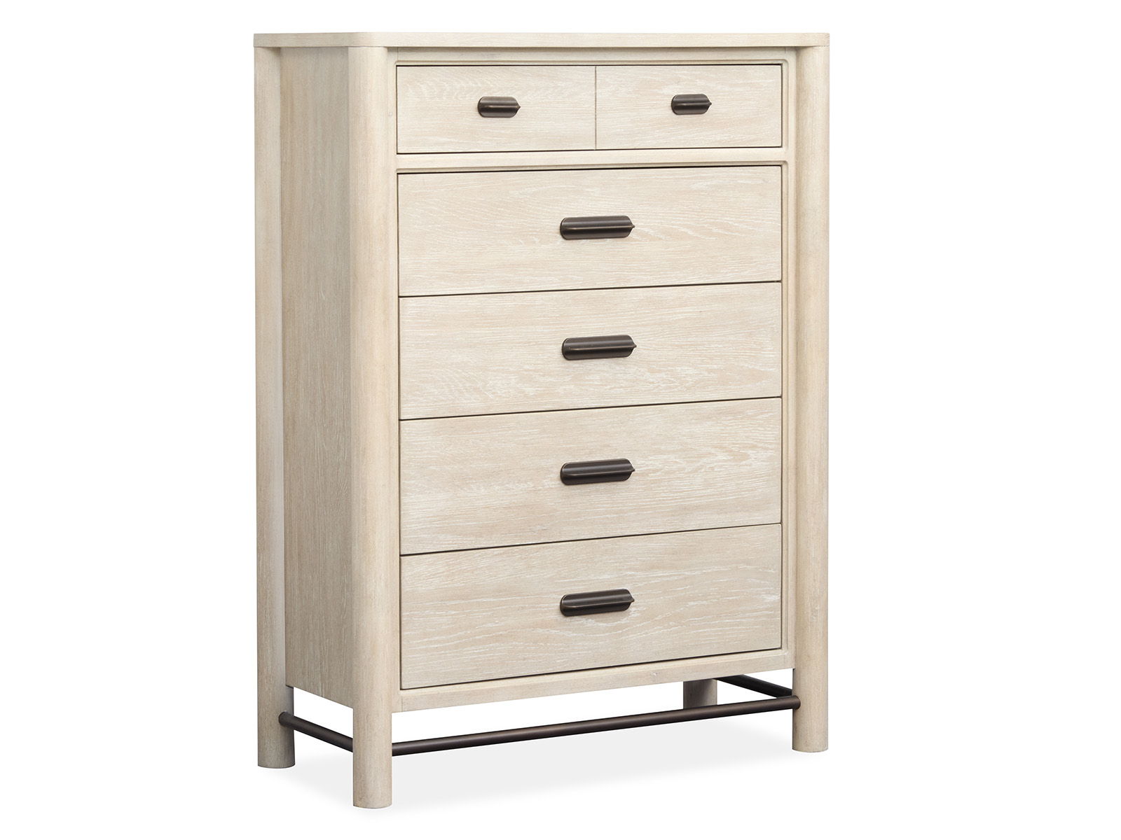 Sunset Cove – Drawer Chest With Metal Stretchers – Sanibel Brown