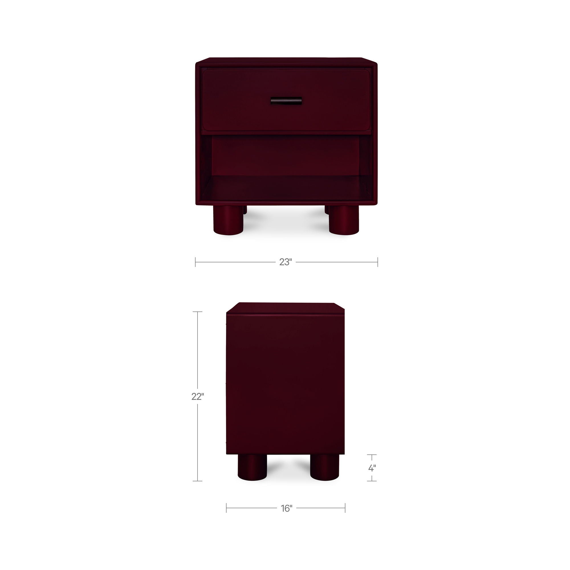 Jolene - Accent Nightstand - Red - Image 3