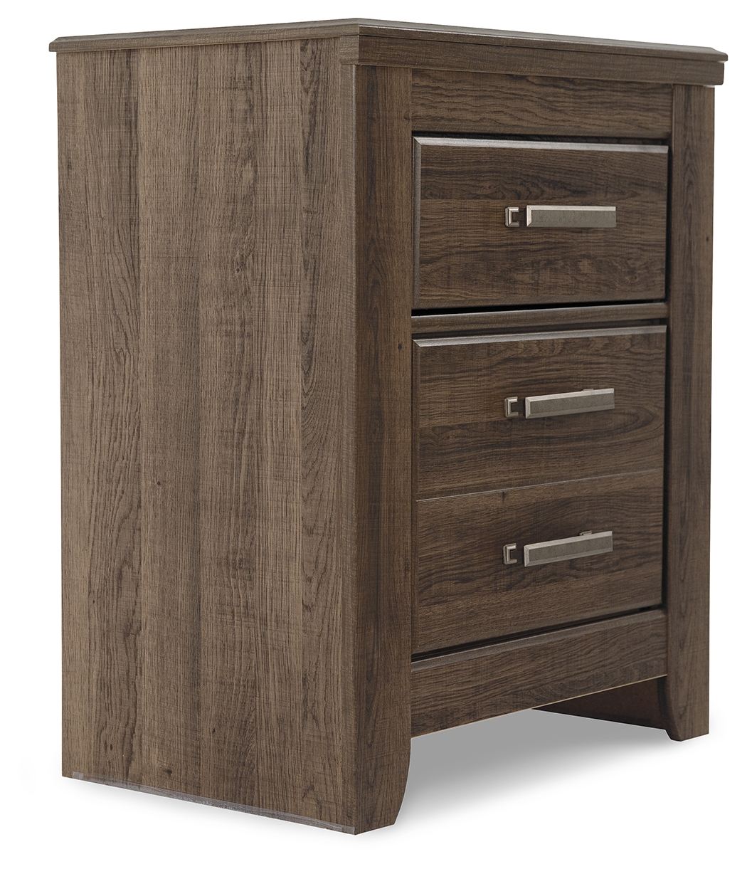 Juararo - Two Drawer Night Stand - Dark Brown - Image 1